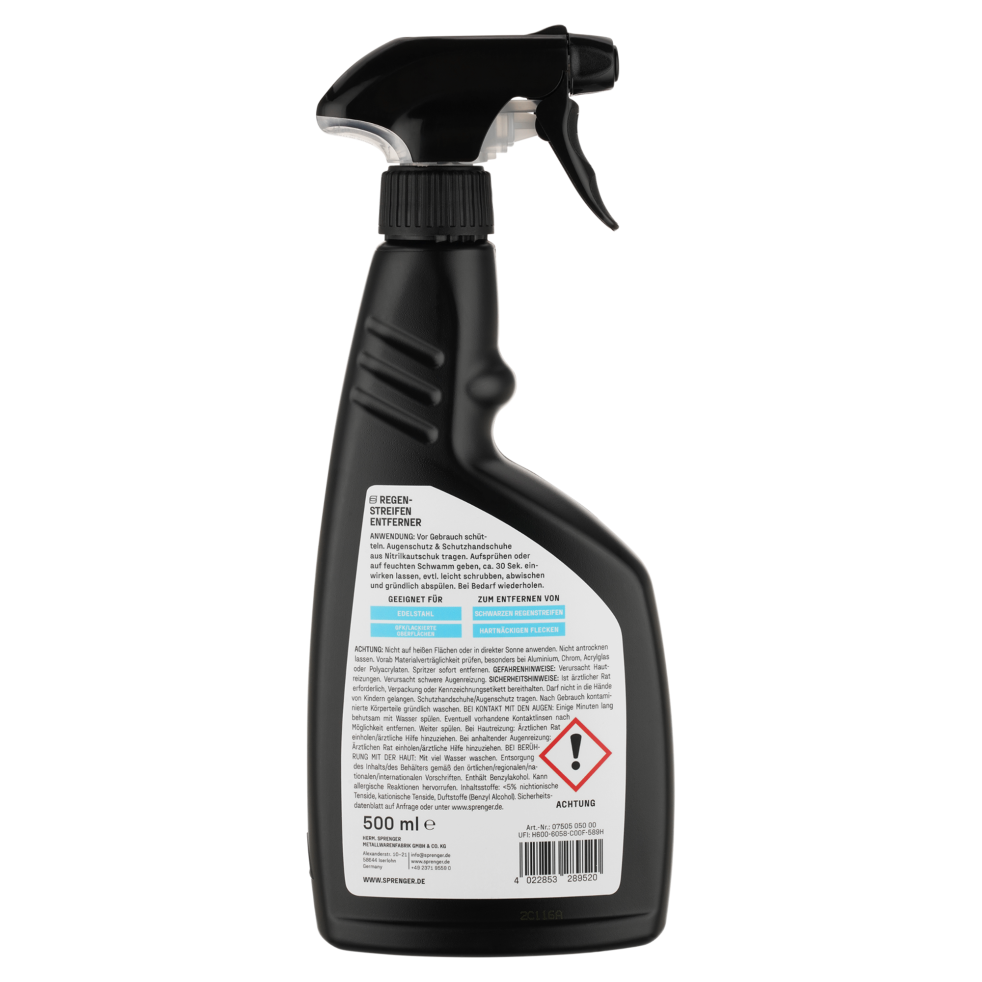 Sprenger Regenstreifenentferner 500ml | 0750505000_Rueckseite.png