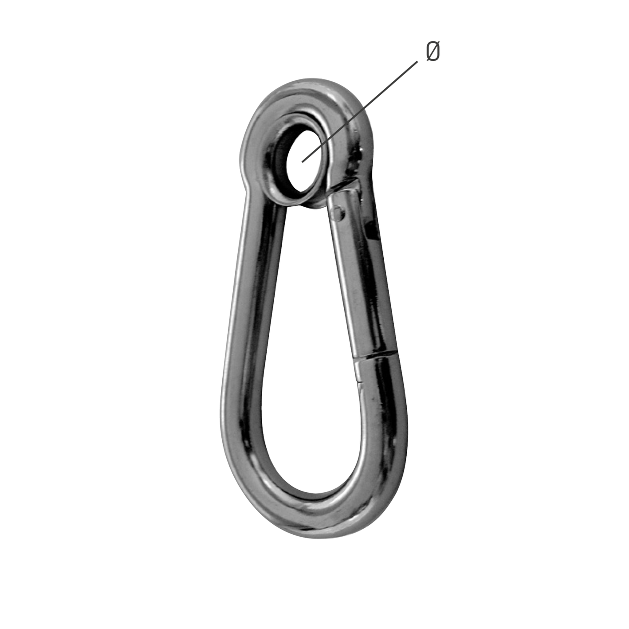 Karabinerhaken Edelstahl Rostfrei Kausche | 31301_56_Katalog.png