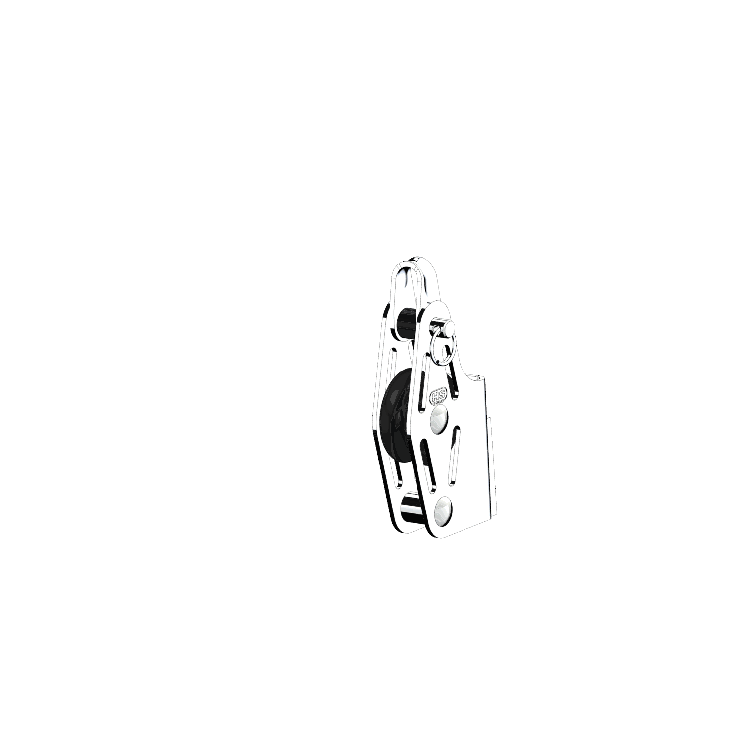 V Klemmenblock Gleitlager 6 mm 1 Rolle Hundsfott Bügel | 3512000155_Iso_vorne_01.png | 1731101538