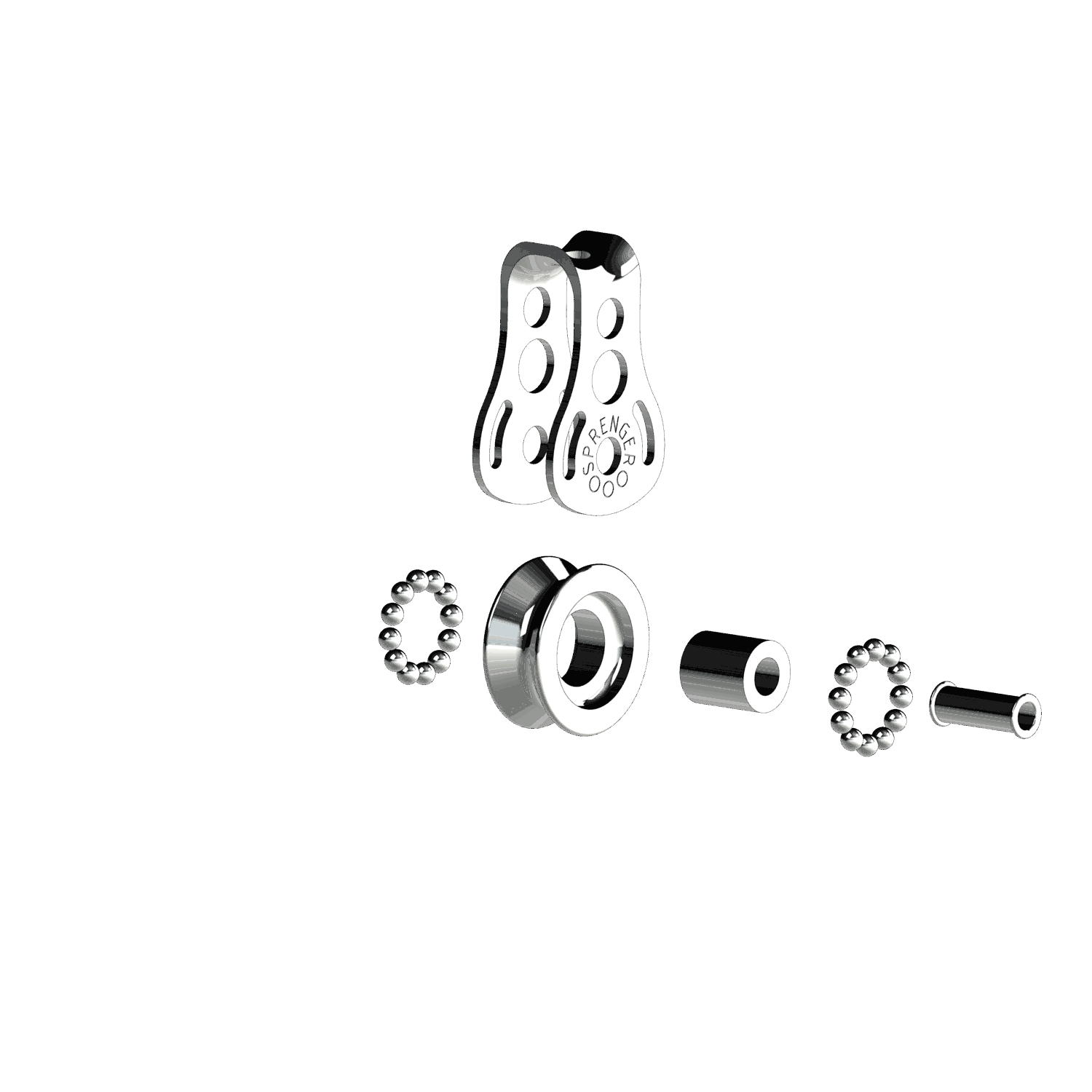 Micro XS Block für Draht 4 mm Kugellager 1 Rolle durchgehender Bügel | 3532065055_Explo01.png | 1731101685