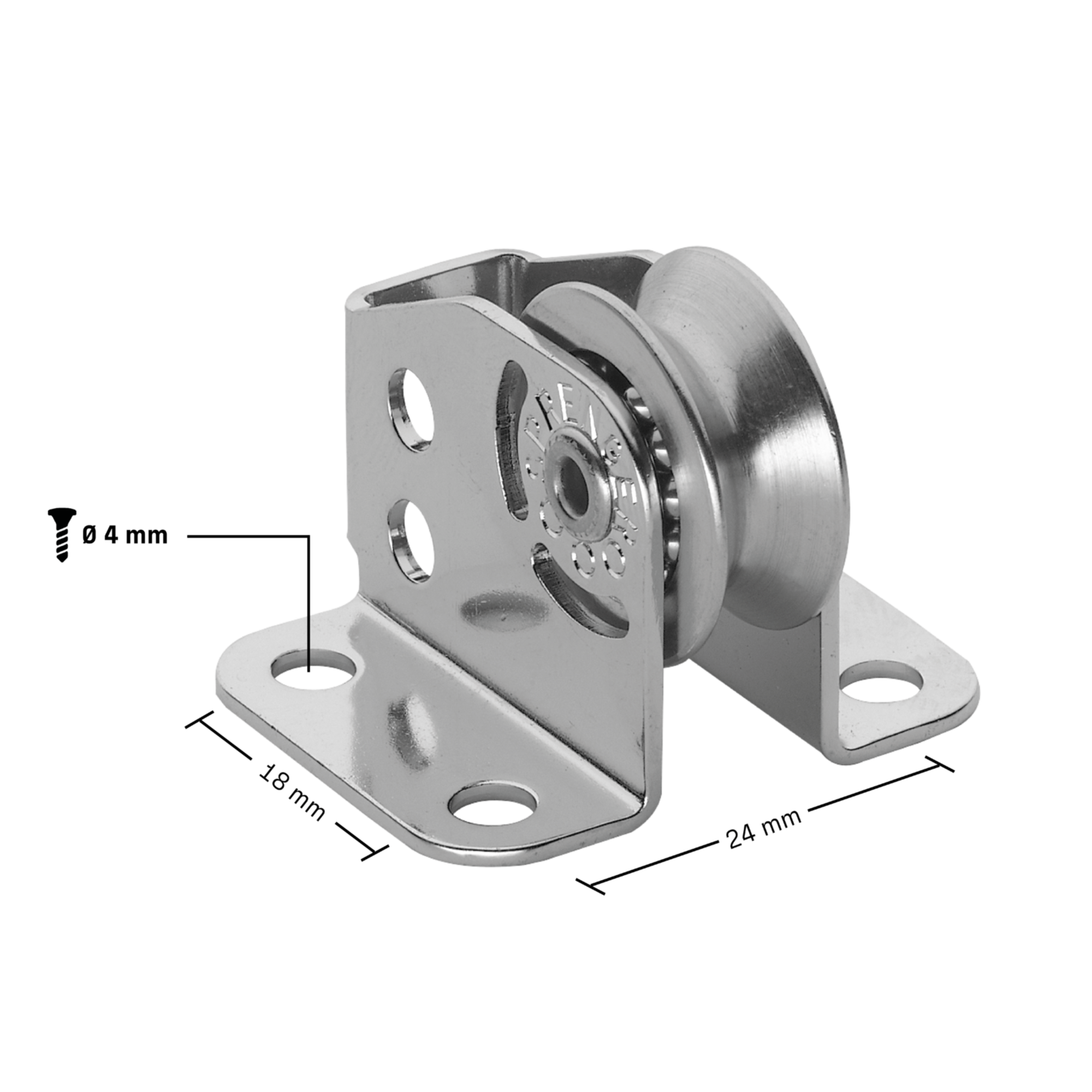 Micro XS Stehblock für Draht Kugellager 4 mm 1 Rolle | 3533165055_Skizze.png