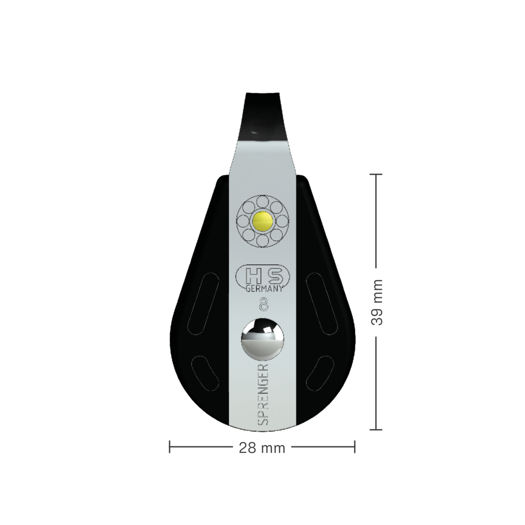 S Block Gleitlager 8 mm 1 Rolle durchgehender Bügel | 3565010055_Skizze.png