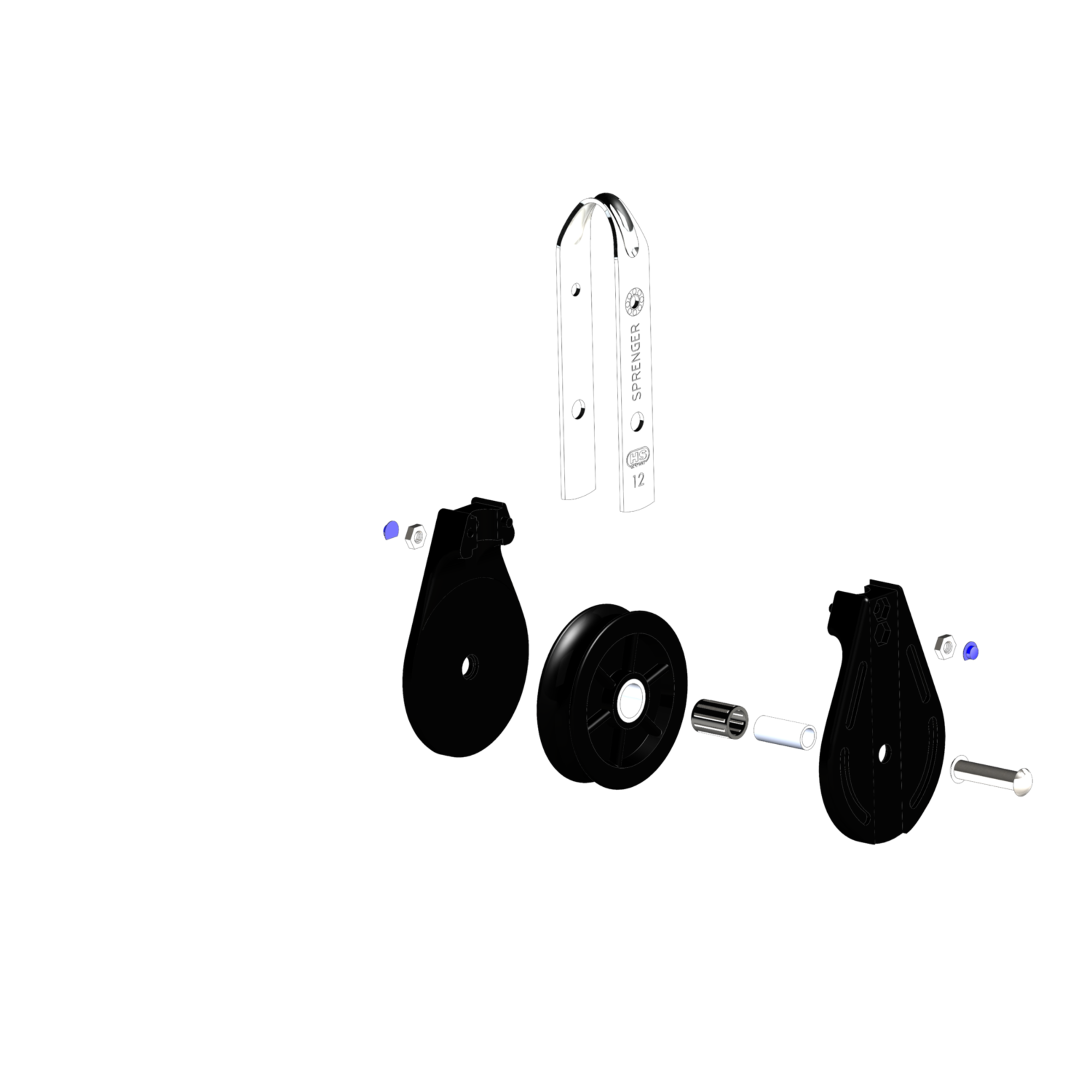 S Block Nadellager 12 mm 1 Rolle durchgehender Bügel | 3565030255_Explo01.png