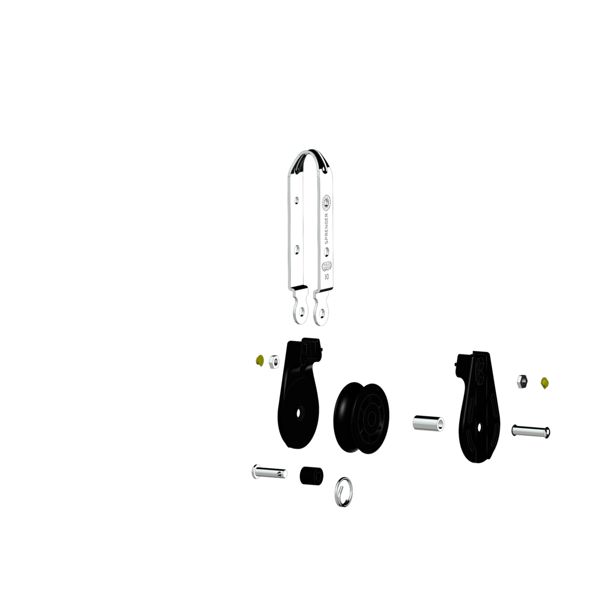 S Block Gleitlager 10 mm 1 Rolle durchgehender Bügel Hundsfott | 3565310155_Explo01.png