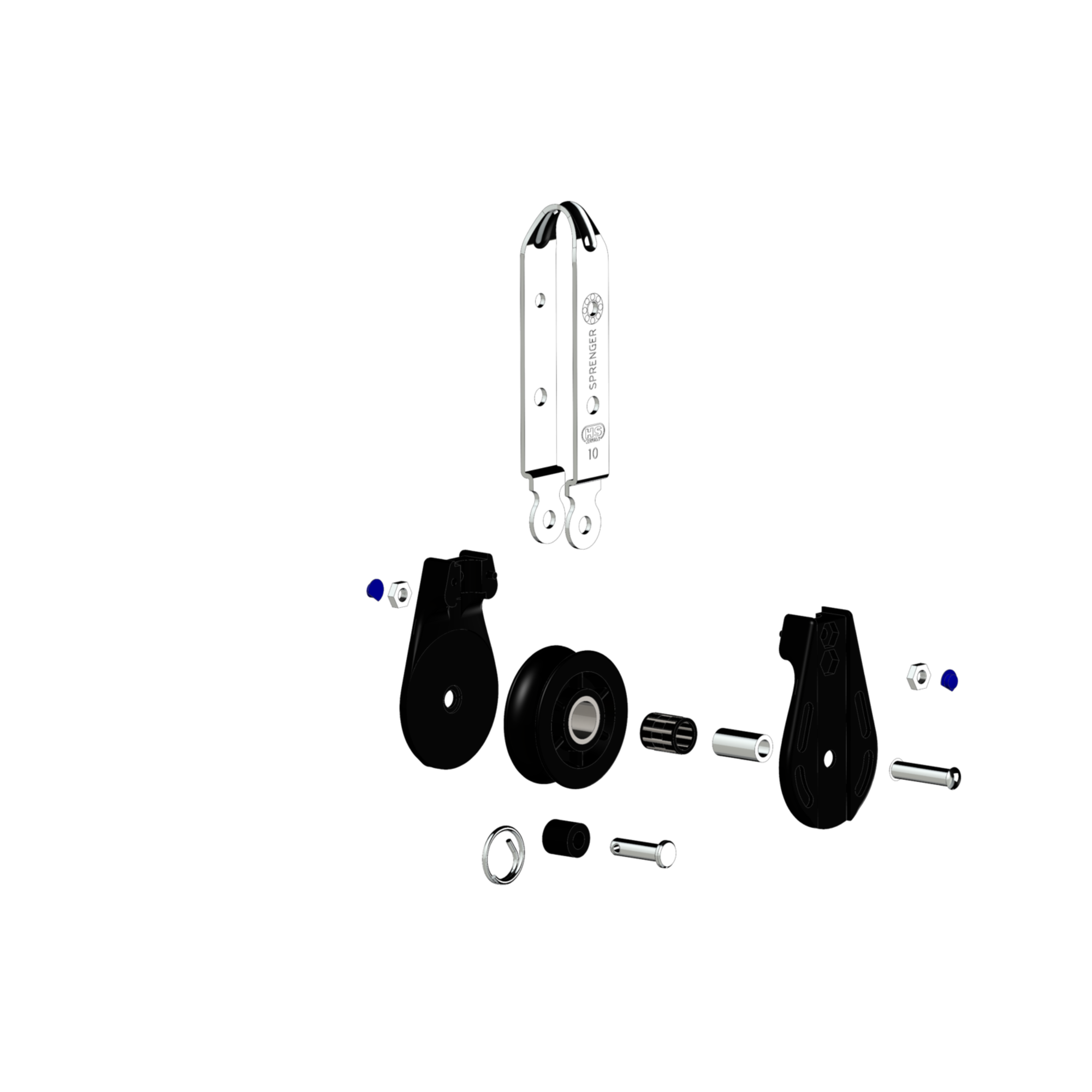 S Block Nadellager 10 mm 1 Rolle durchgehender Bügel Hundsfott | 3565330155_Explo01.png