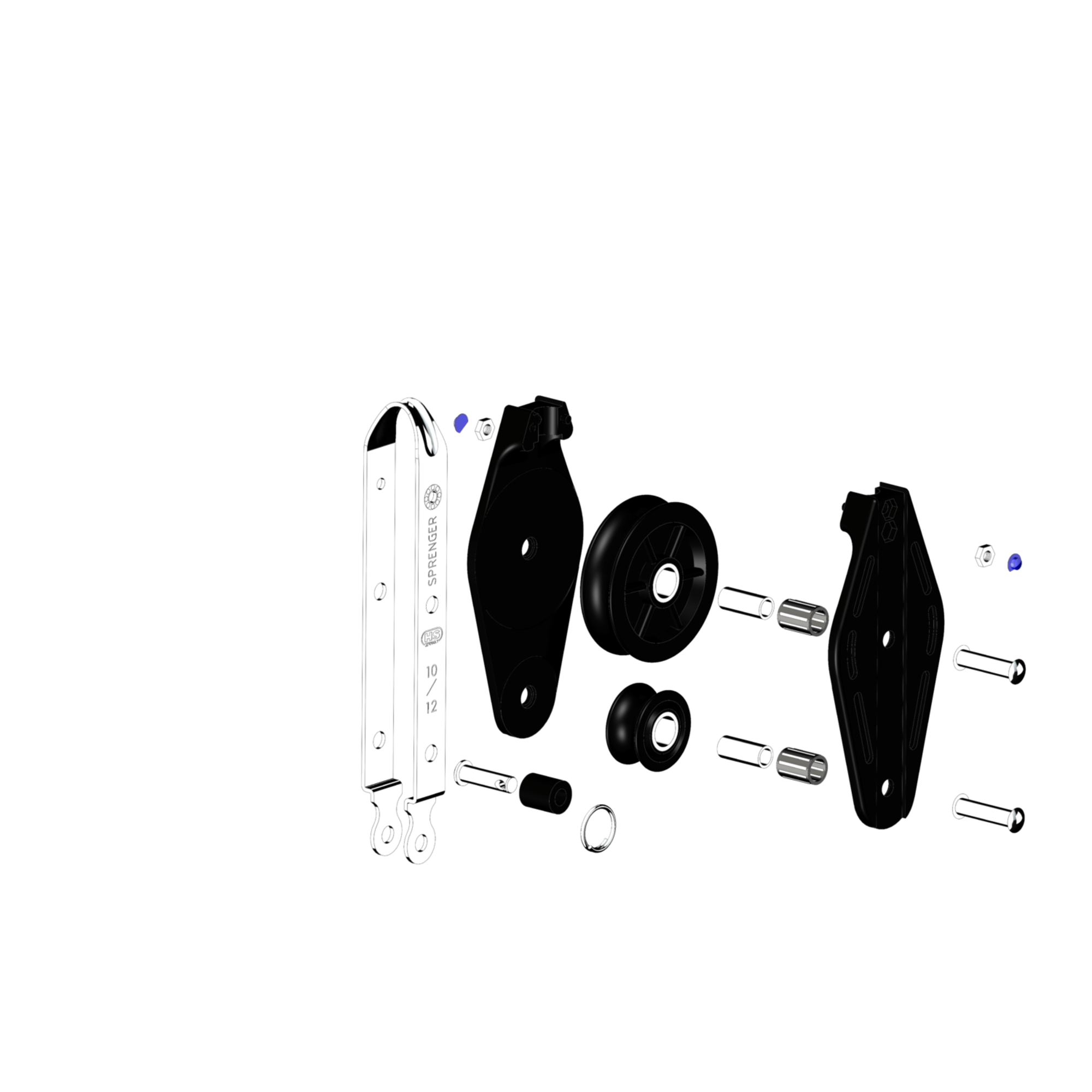 S Block Violinblock Nadellager 12 mm 2 Rollen Bügel Hundsfott | 3565631255_Explo01.png