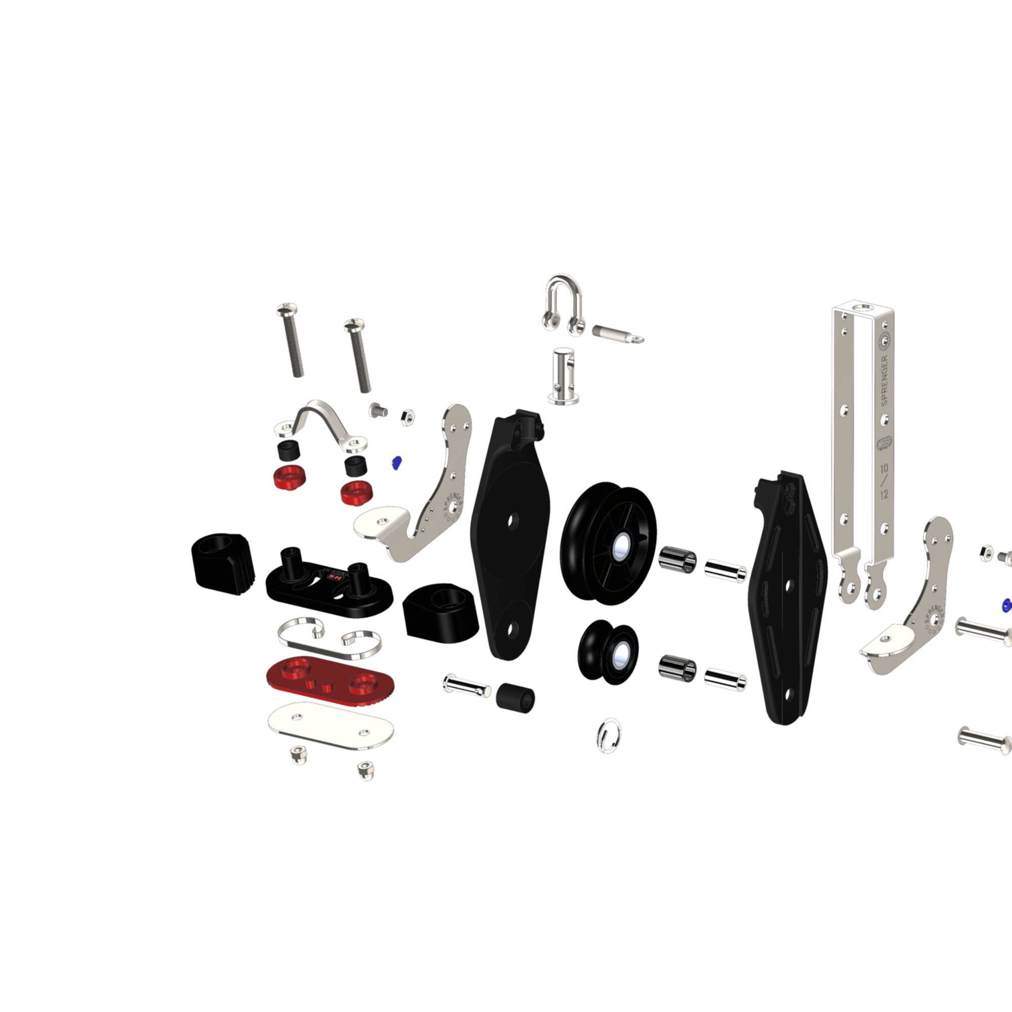 S Block Großschotblock Nadellager 12 mm 2 Rollen Wirbel Hundsfott Schotklemme | 3565749200_Explo01.png