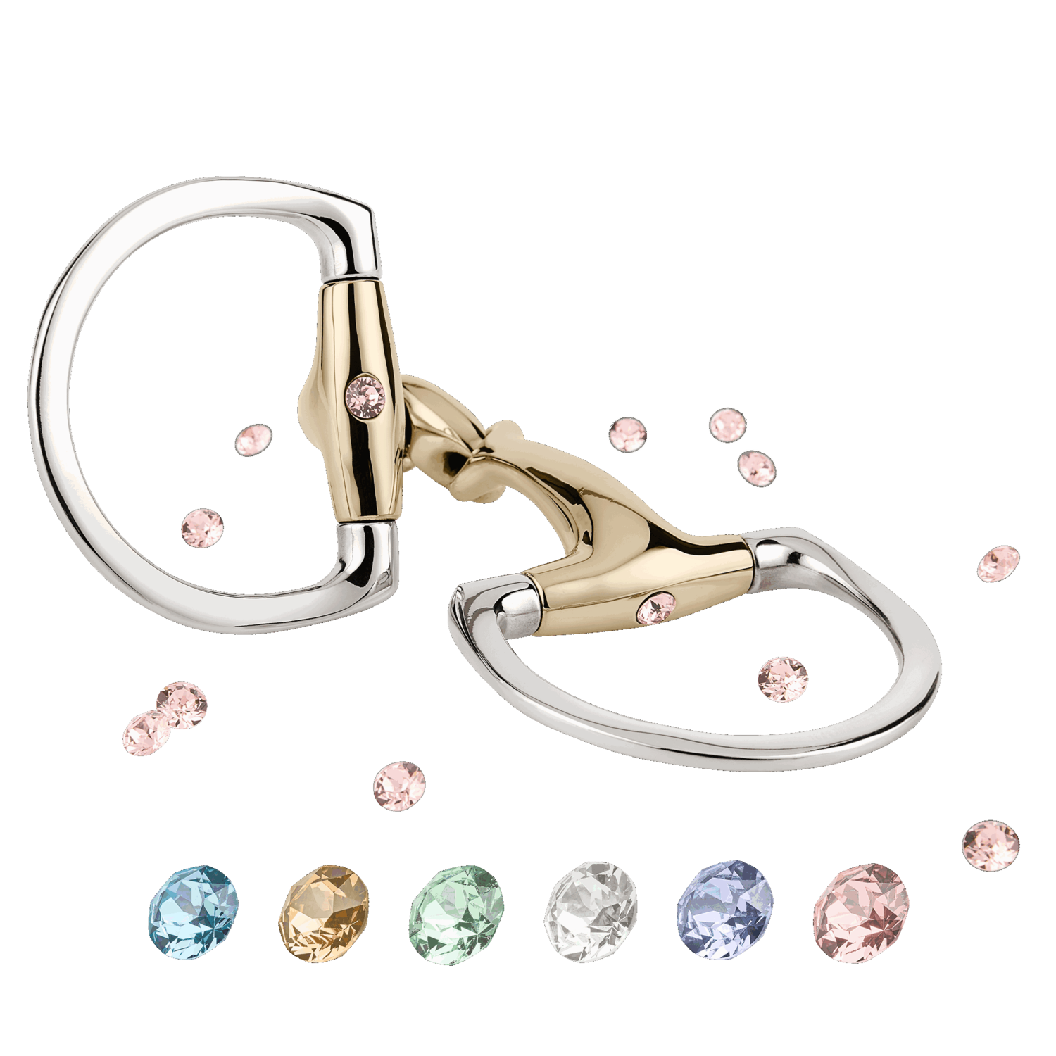 Dynamic RS Shinebright Olivenkopfgebiss mit D förmigem Ring 16 mm doppelt gebrochen | 40406_F_Vintage_Rose_02.png