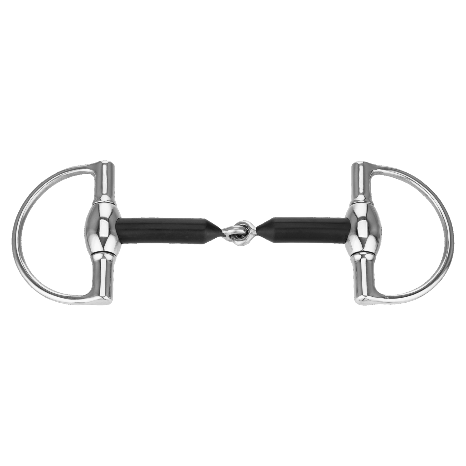 D Ring Gebiss einfach gebrochen Hartcarbon 16 mm | 40865.png