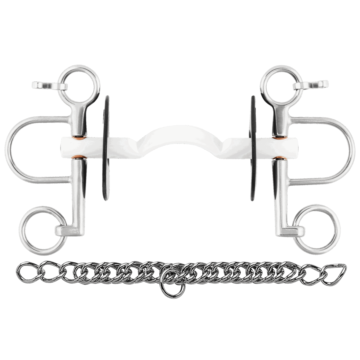 Nathe Pelham 15 mm mit harter Stange Zungenfreiheit und kurzen Anzügen | 42075_00.png | 1731065207