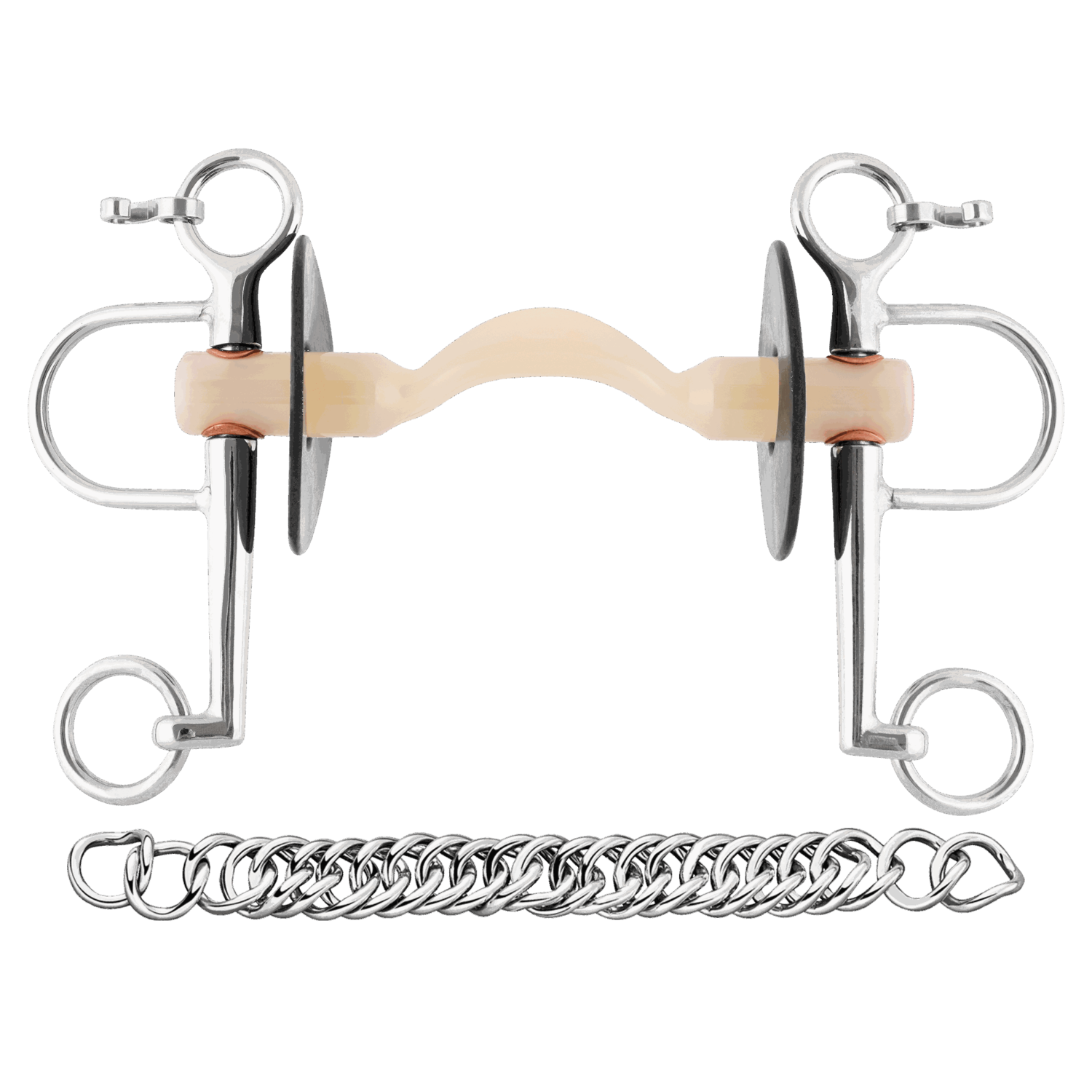 Nathe Pelham 20 mm mit weicher Stange mit Zungenfreiheit und langen Anzügen | 42084_00.png | 1753426829