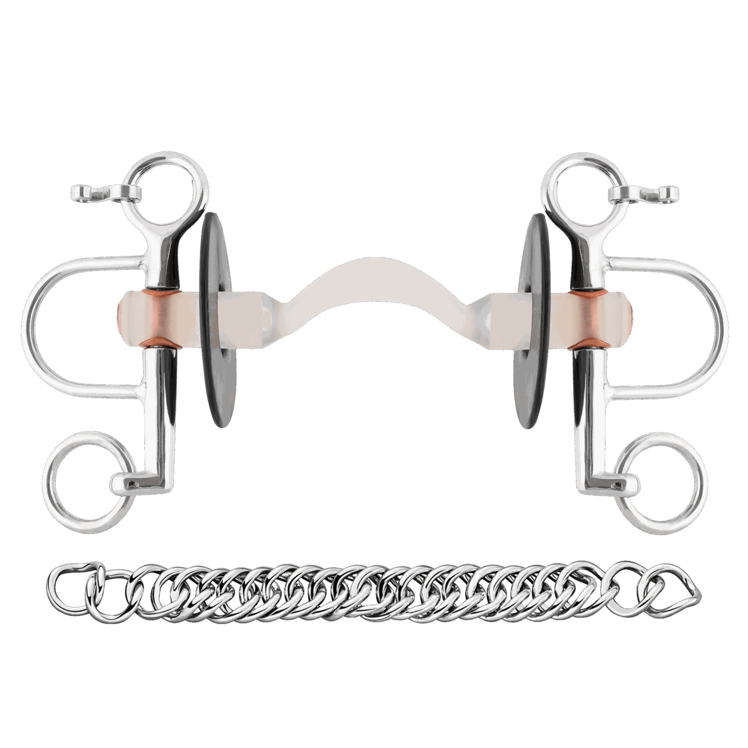 Nathe Pelham 20 mm mit harter Stange mit Zungenfreiheit und kurzen Anzügen | 42085_00.png | 1753426830
