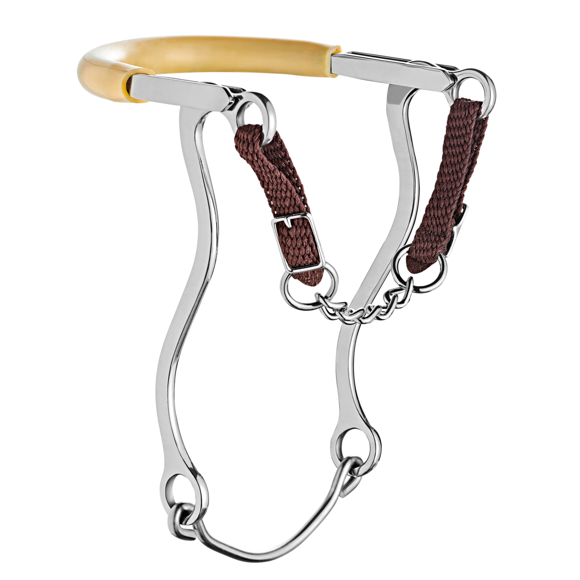 Hackamore mit Kinnkette und Edelstahlseiten Edelstahl rostfrei | 42141_56.png