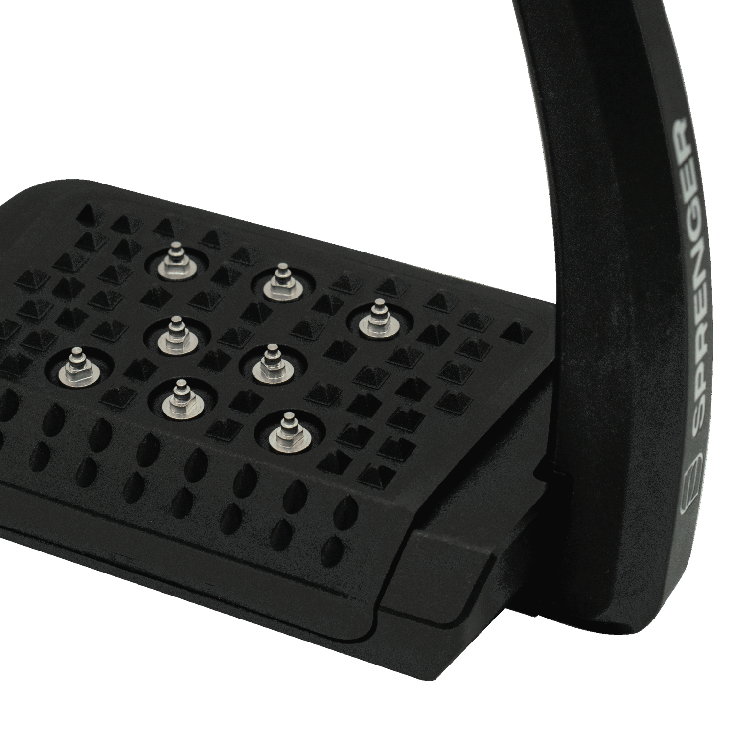 Aero Steigbügel mit Spikes silber eloxiert 120 mm Trittweite | 4429112254_4.png | 1731067146