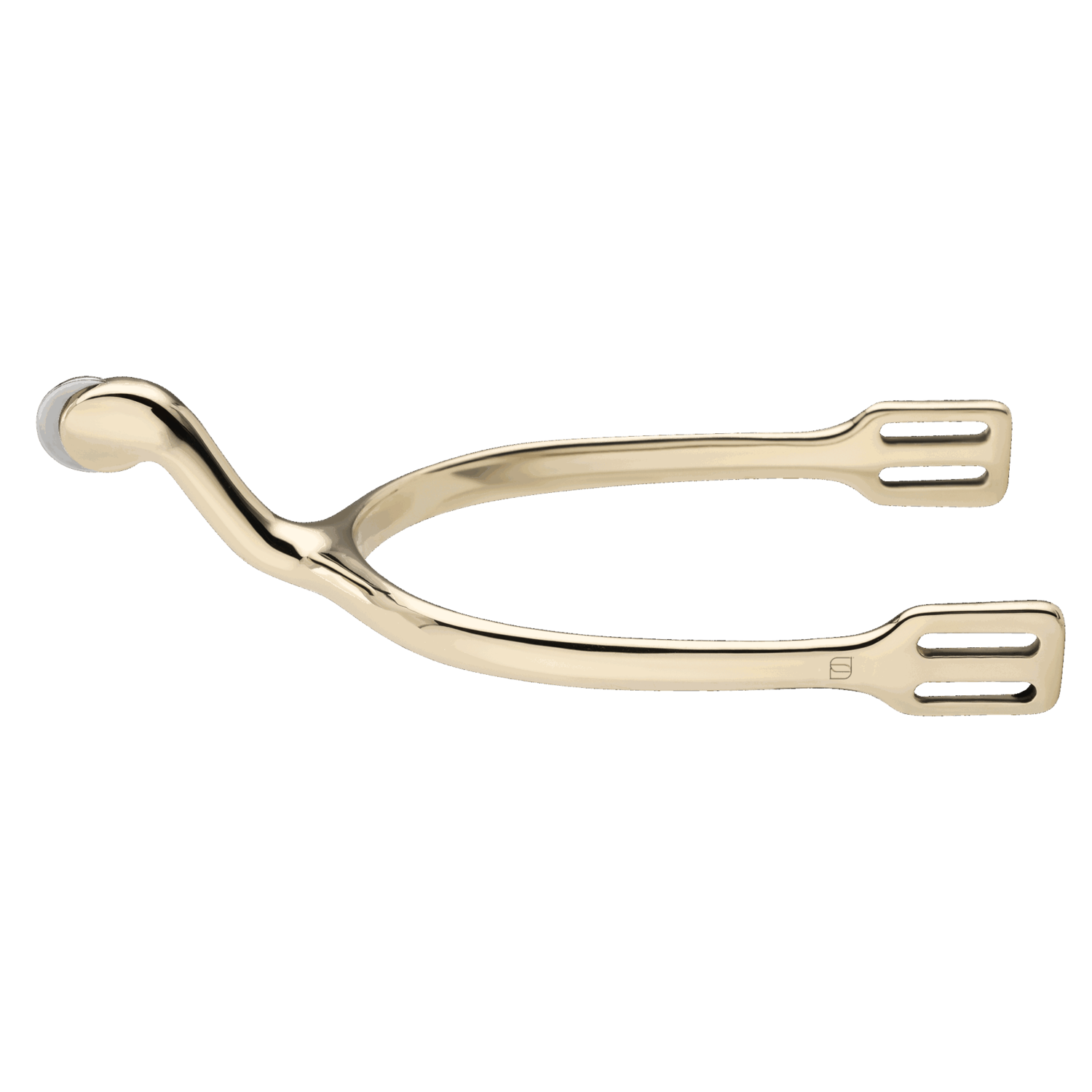 Swan Neck spurs - German Silver highly polished, 45 mm, with small