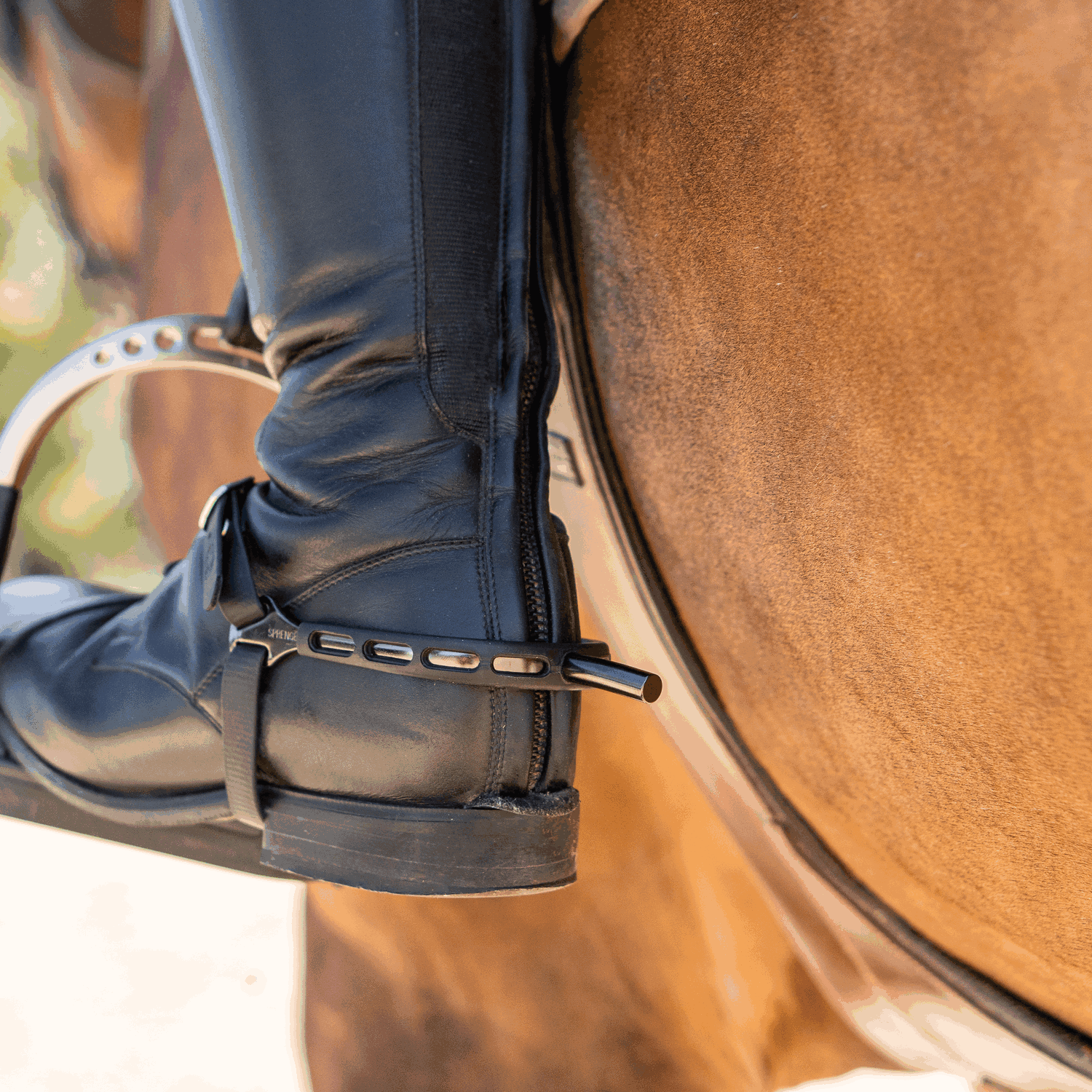 Ultra fit EXTRA GRIP Sporen "Black Series" Edelstahl rostfrei anthrazit 35 mm flach | 4753510061_1.png | 1731069350