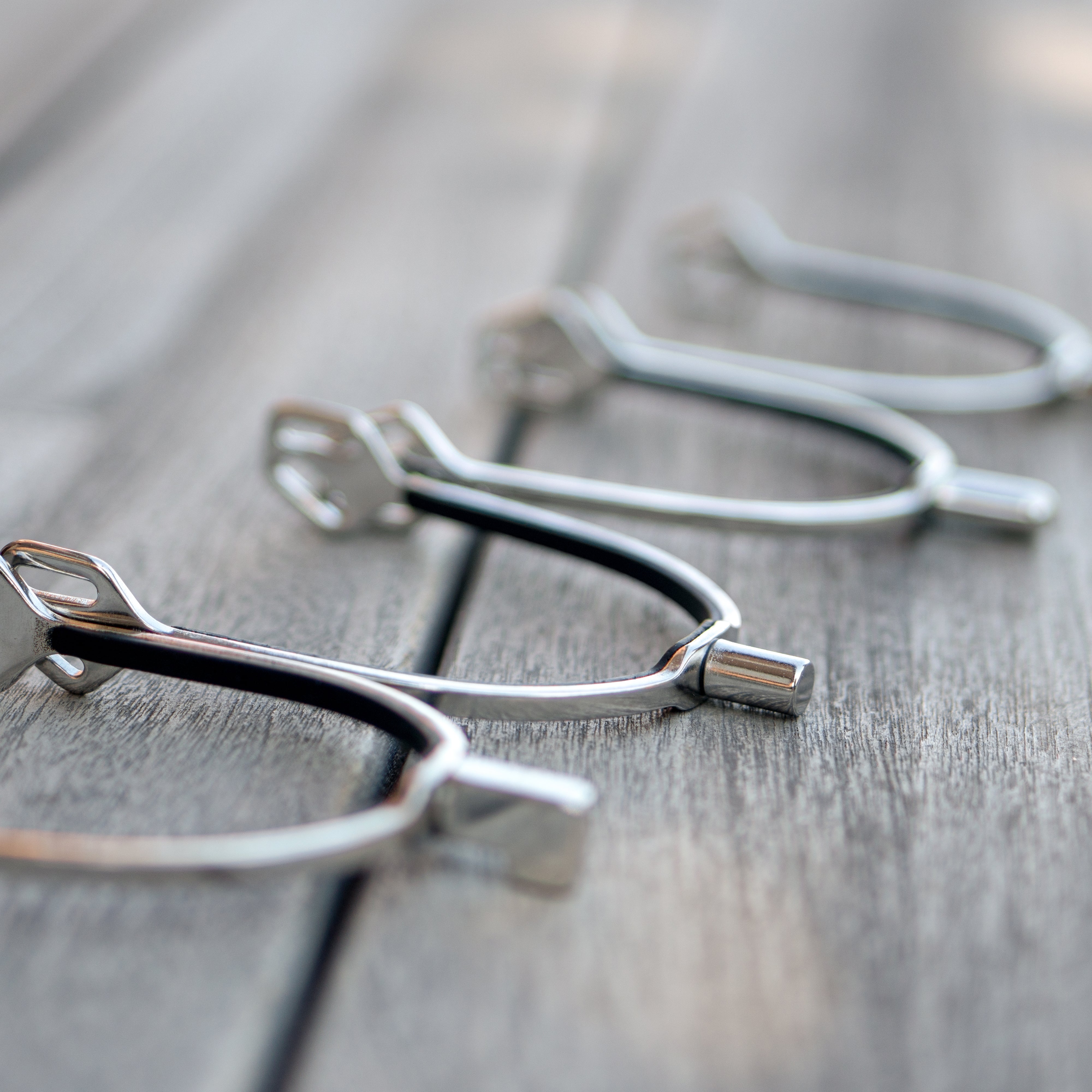 verschiedene Edeltstahl Sporen