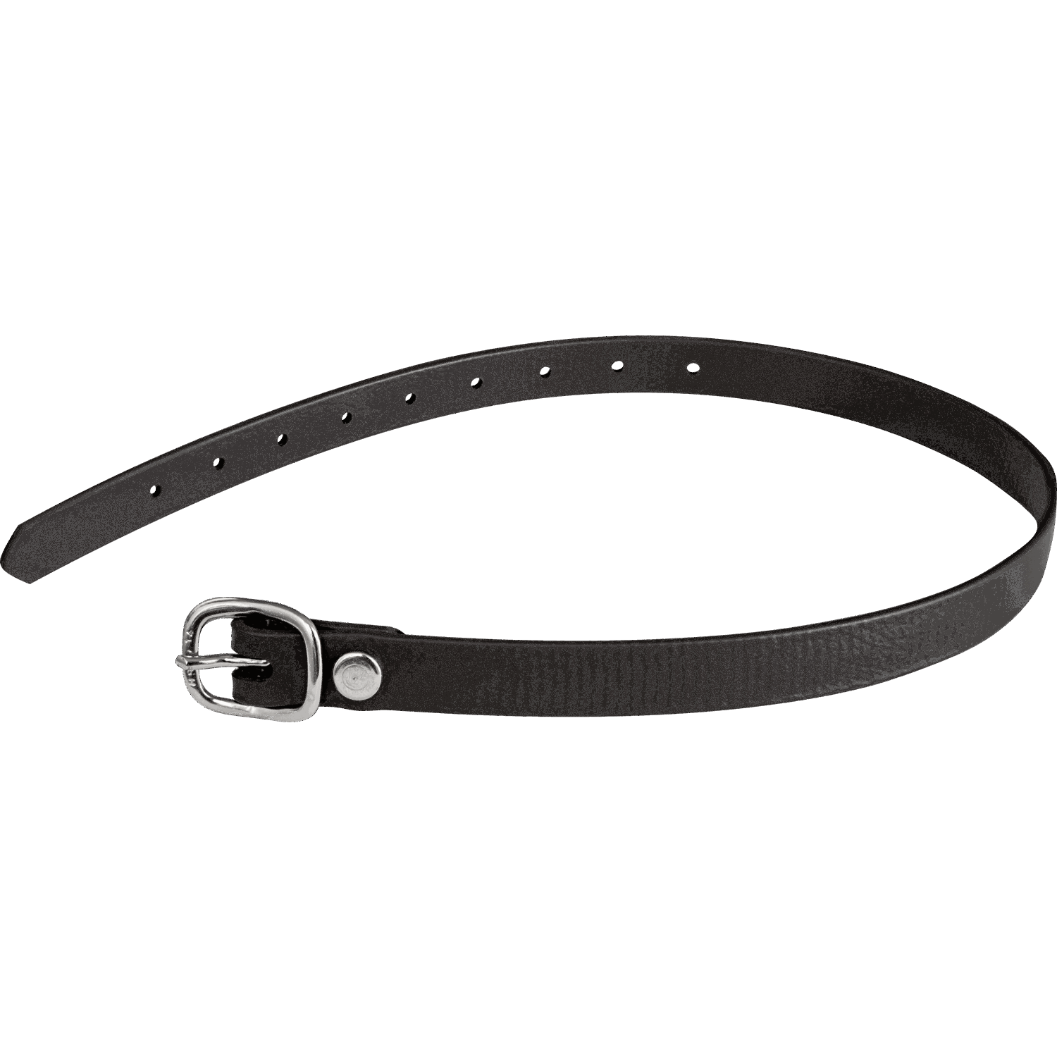 Sporenriemen 45 cm BioThane® schwarz Schnalle silber | 4918704500-1.png