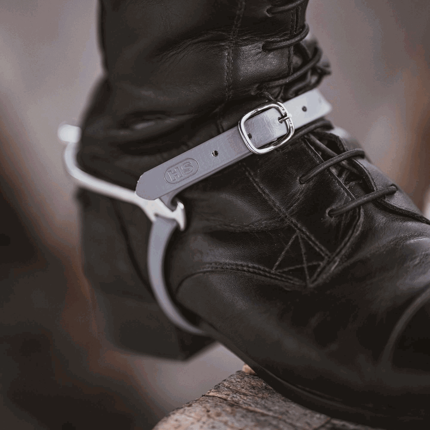 Sporenriemen 45 cm BioThane® grau Schnalle silber | 49187045C0_2.png | 1731069987