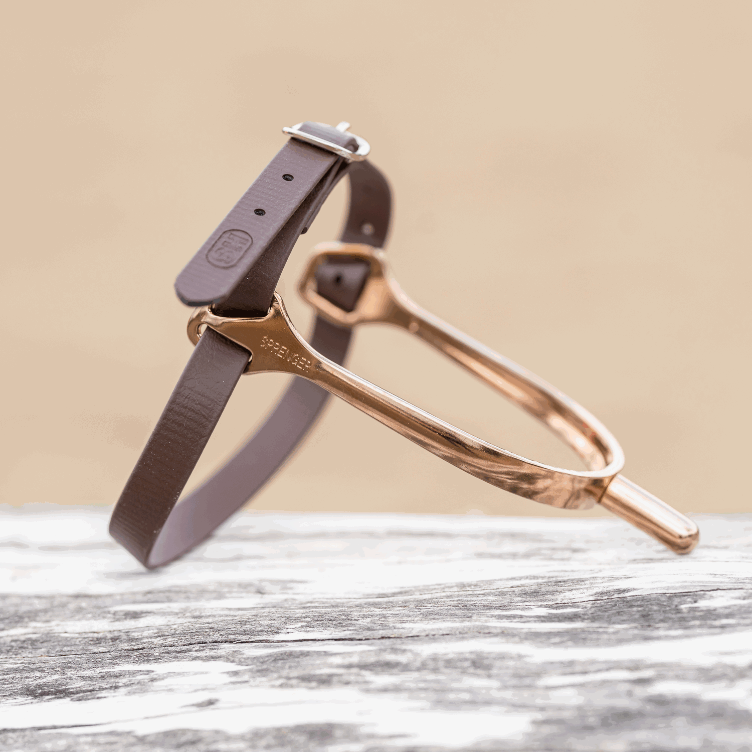 Sporenriemen 45 cm BioThane® braun Schnalle silber | 49187045G0_3.png | 1731069988