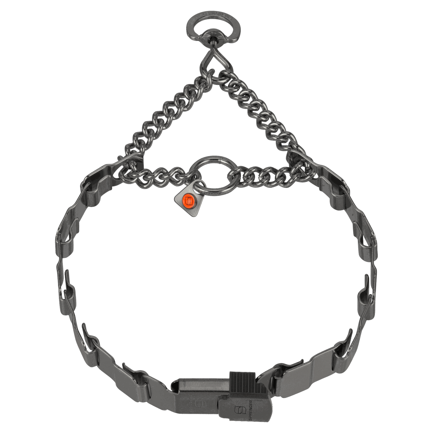 Sprenger Hondenhalsband, Neck-Tech Fun met ClicLock-sluiting, van roestvrij staal, mat, platte verwisselbare schakelketting, 60 cm