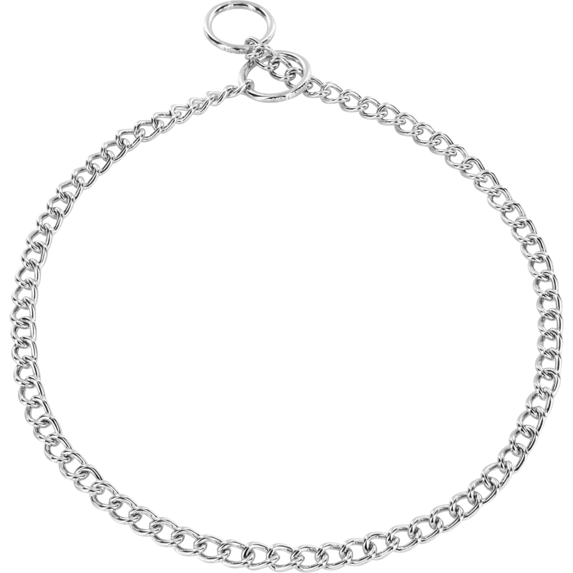 Halskette runde Glieder Stahl verchromt 2 mm | 50803_02.png