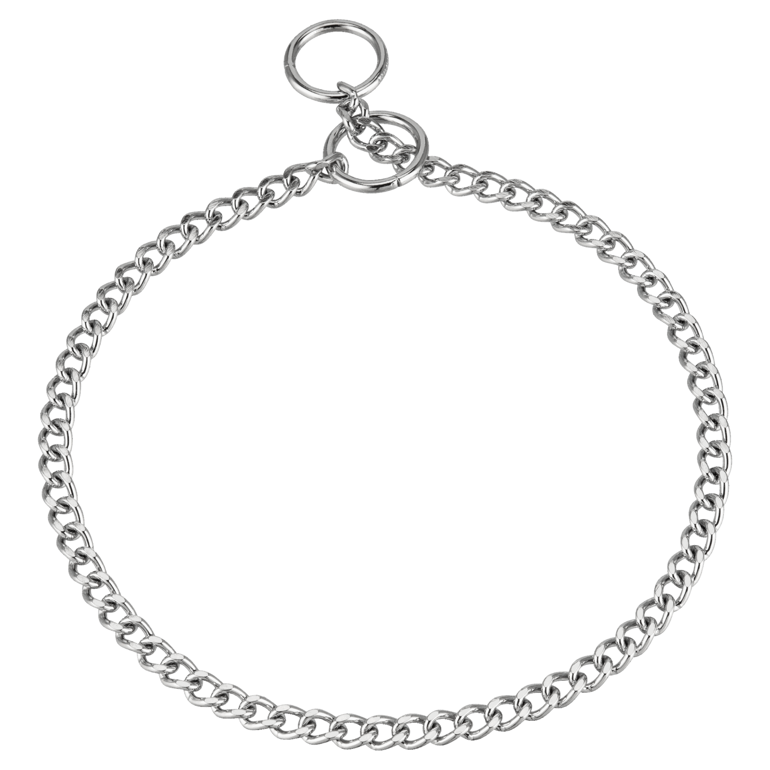 Halskette flach geschliffene Glieder Stahl verchromt 2 mm | 50822_02.png | 1734005134