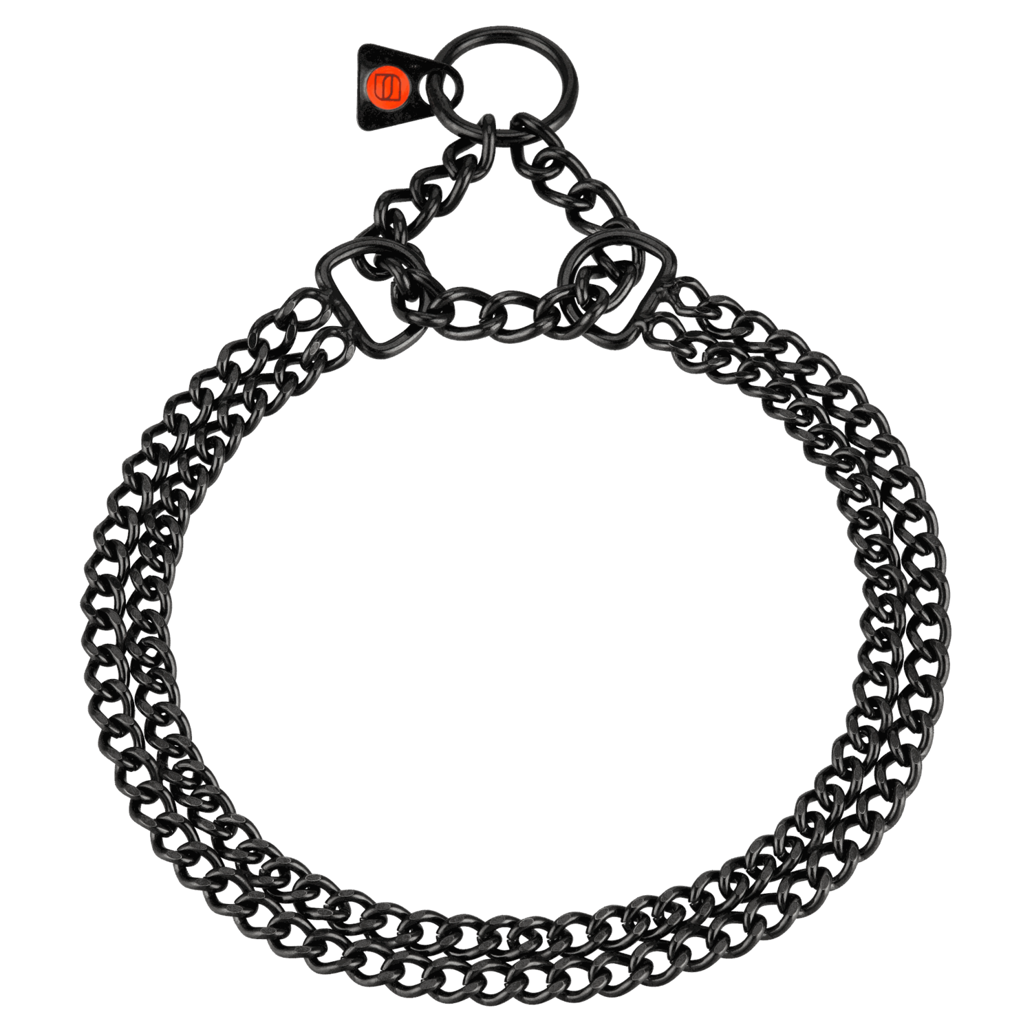 Halskette 2 reihig flach geschliffene Glieder Edelstahl Rostfrei schwarz 2 mm | 50881-57.13.png | 1731103161