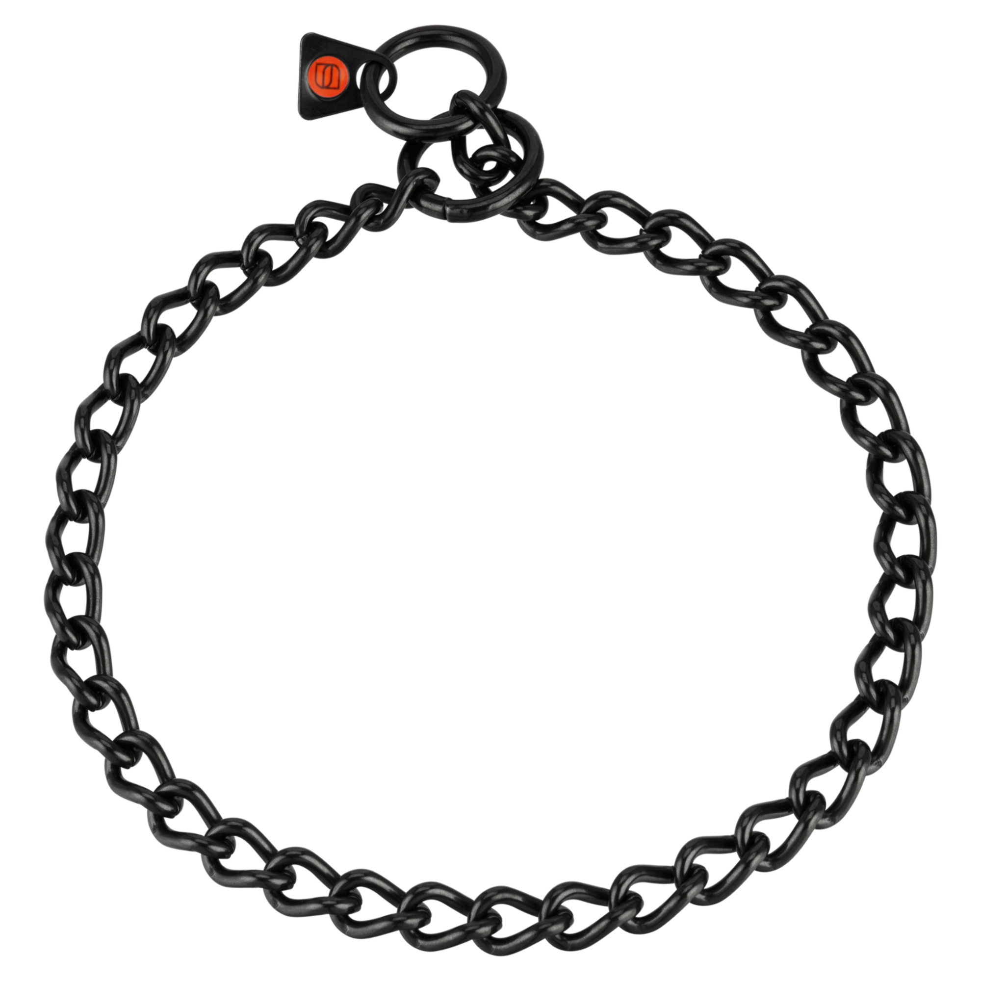 Halskette runde Glieder Edelstahl Rostfrei schwarz 3 mm | 51112_57.png