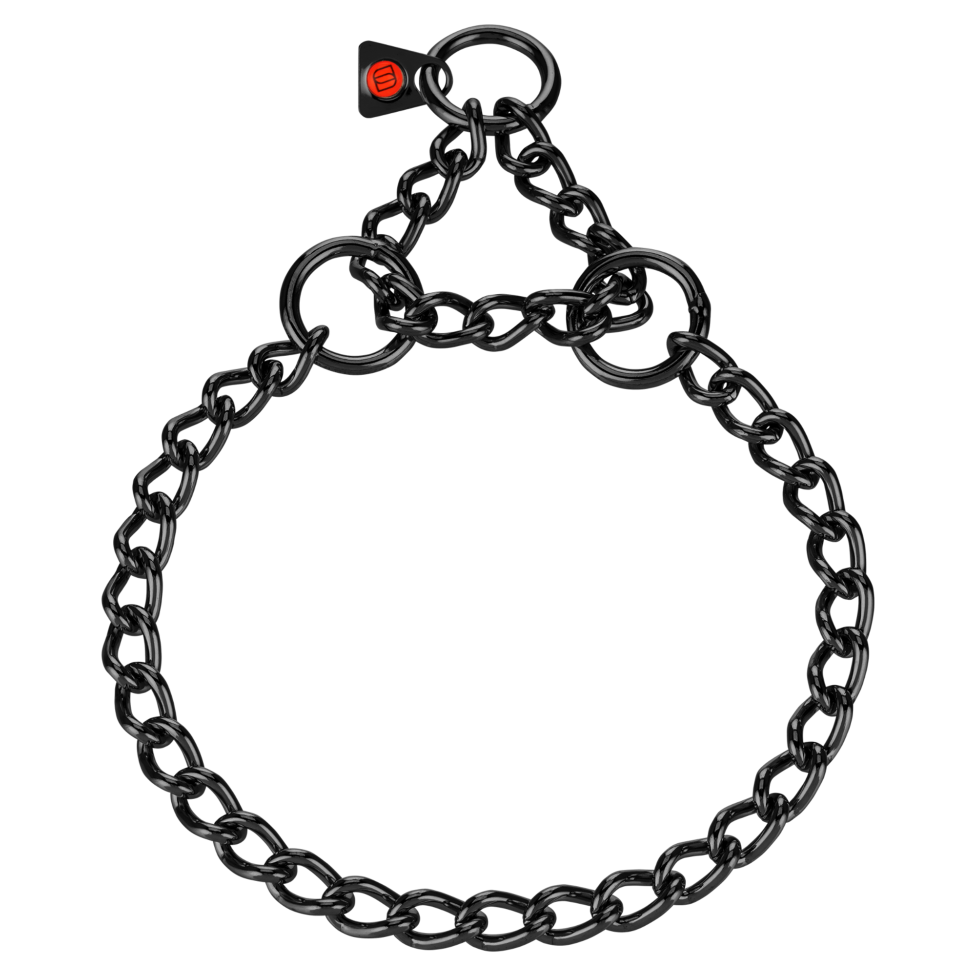Halskette runde Glieder Edelstahl Rostfrei schwarz 3 mm | 51182-57.png