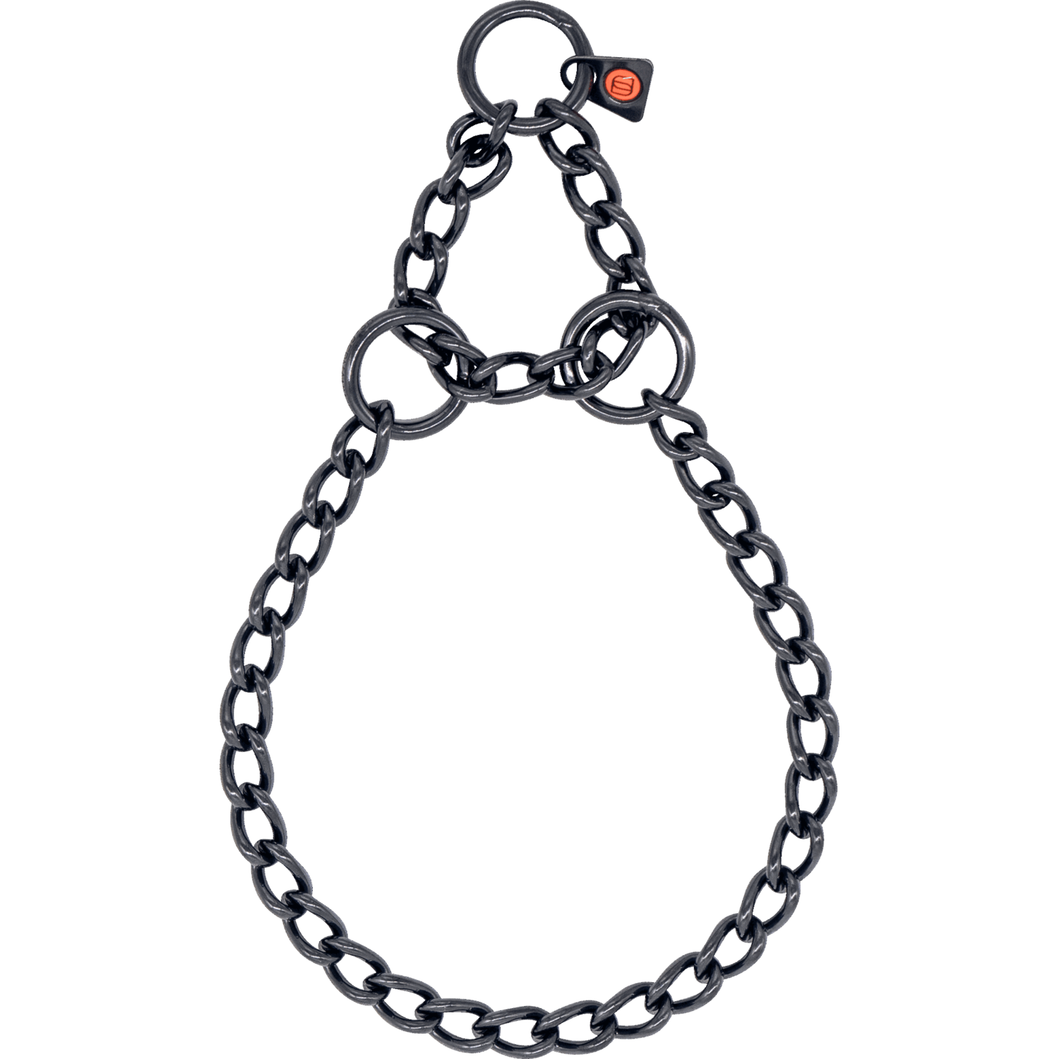 Halskette runde Glieder Edelstahl Rostfrei schwarz 3 mm | 51182-57.png | 1731103178