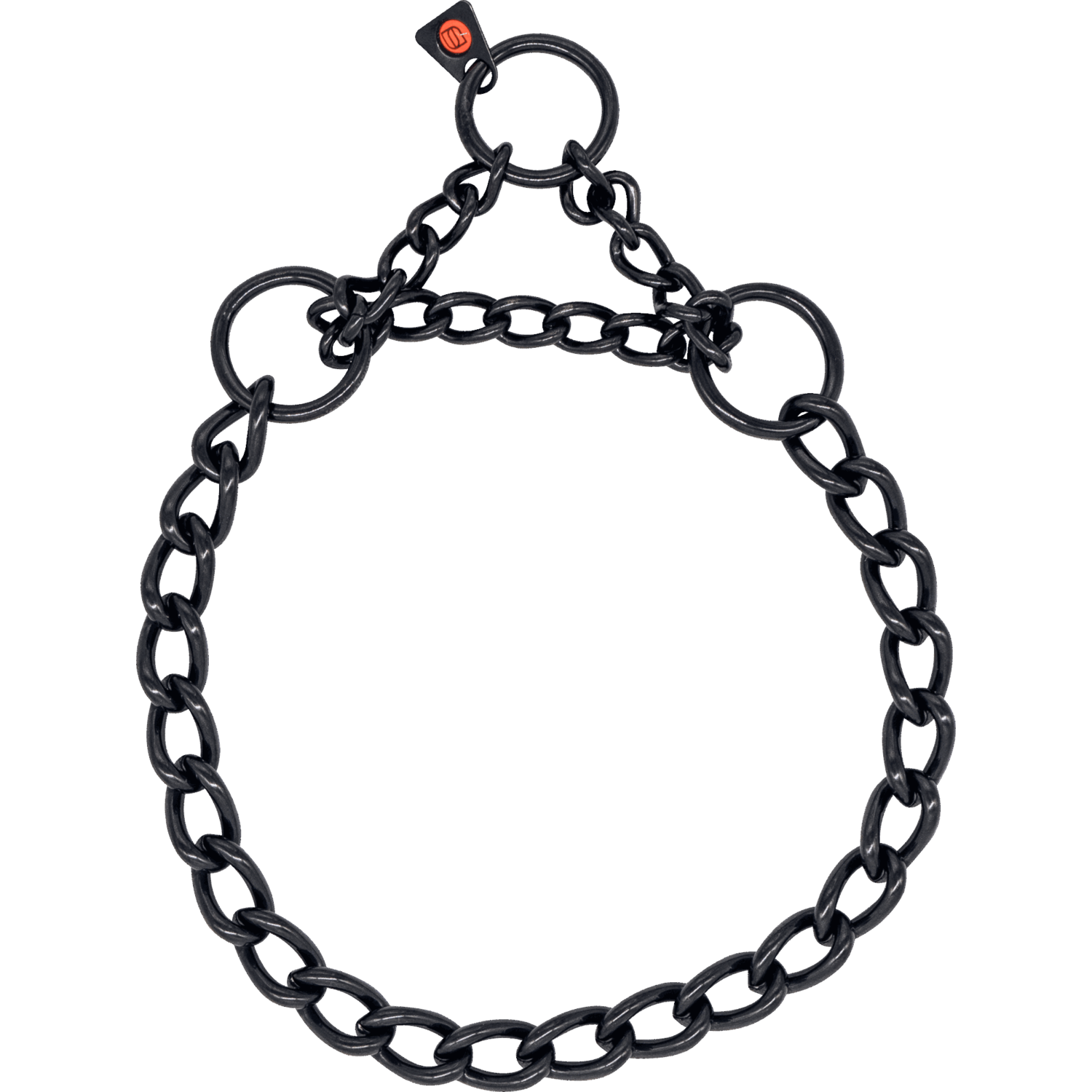 Halskette runde Glieder Edelstahl Rostfrei schwarz 4 mm | 51382-57.png | 1731103179