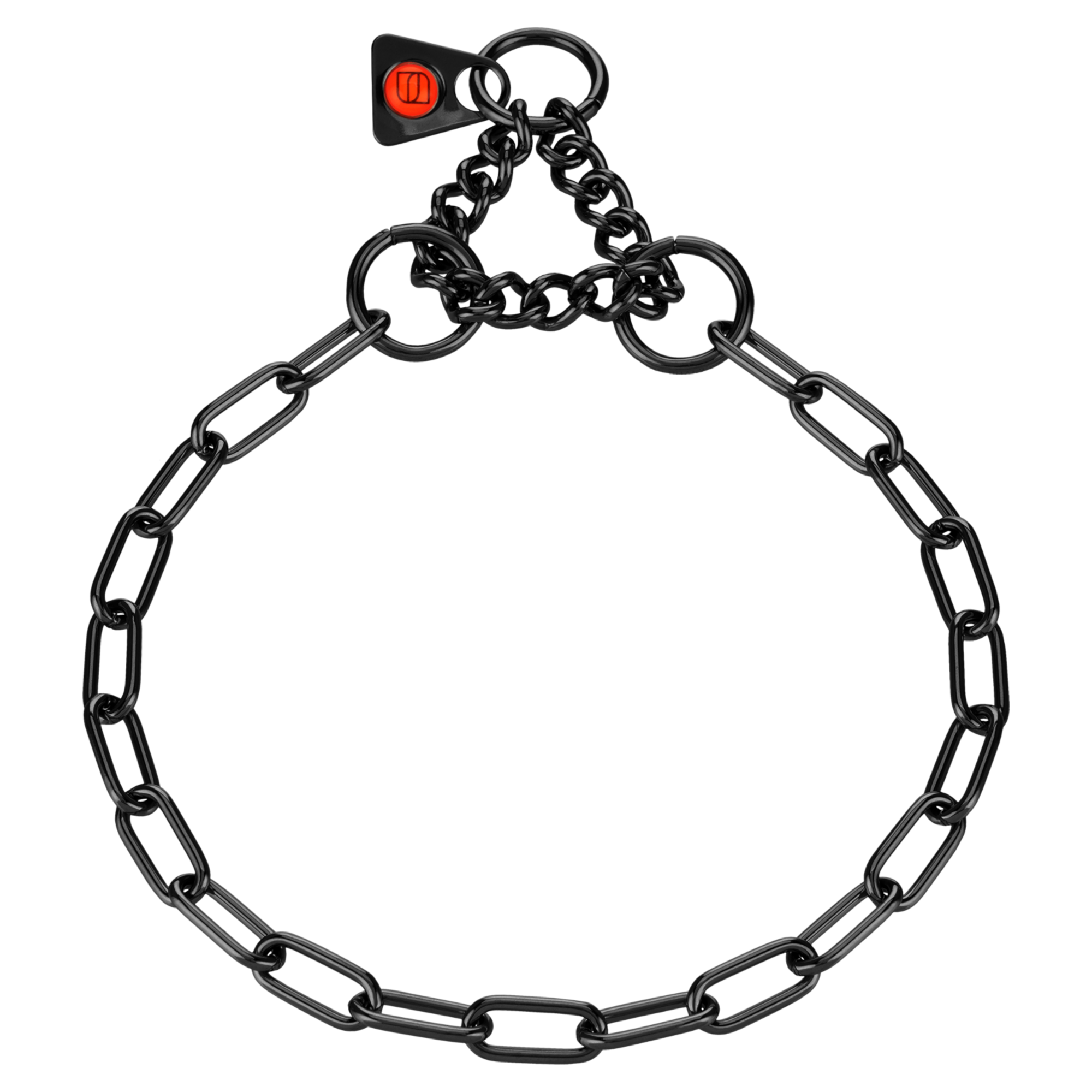 Halskette mit Zugbegrenzung Edelstahl Rostfrei schwarz 2 mm | 51445-57.png