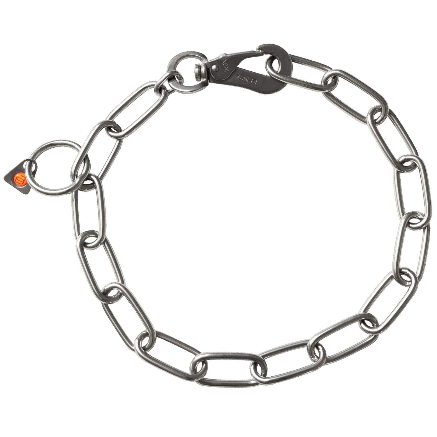 Halskette langgliedrig verstellbar mit SPRENGER Haken Edelstahl Rostfrei schwarz 4 mm | 51602-55.png | 1745848872