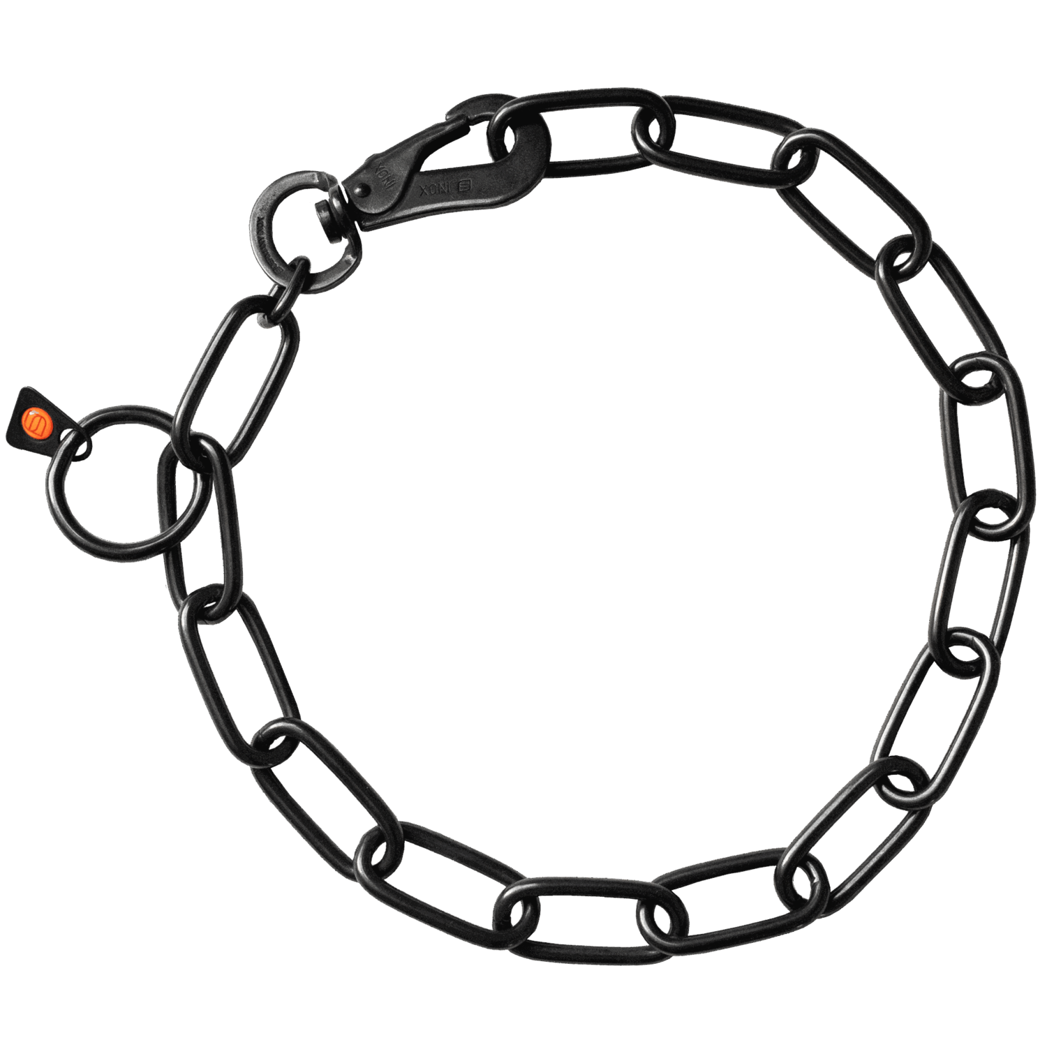 Halskette langgliedrig verstellbar mit SPRENGER Haken Edelstahl Rostfrei schwarz 4 mm | 51602-57.png