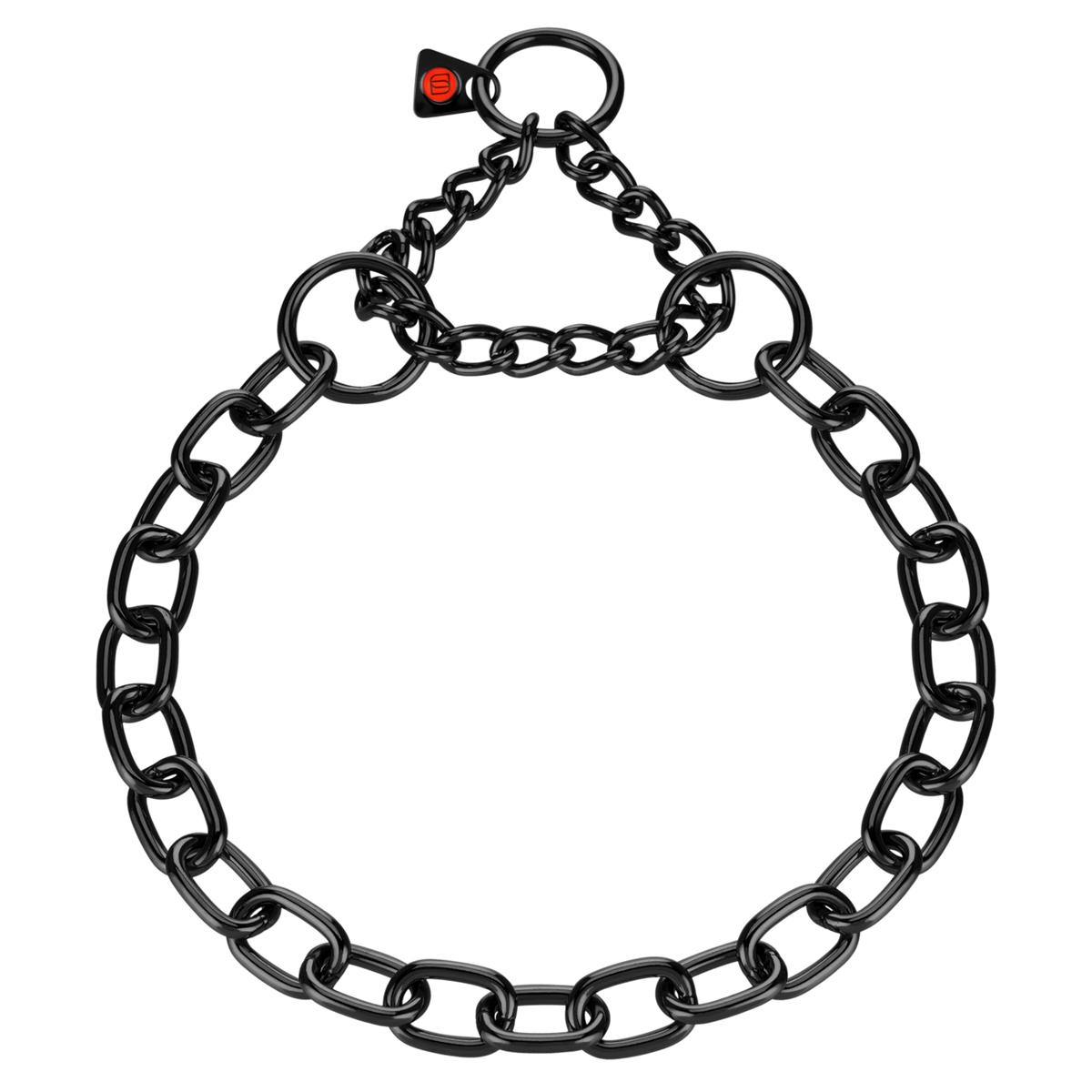 Halskette medium mit Zugbegrenzung Edelstahl Rostfrei schwarz 4 mm | 51645-57.png