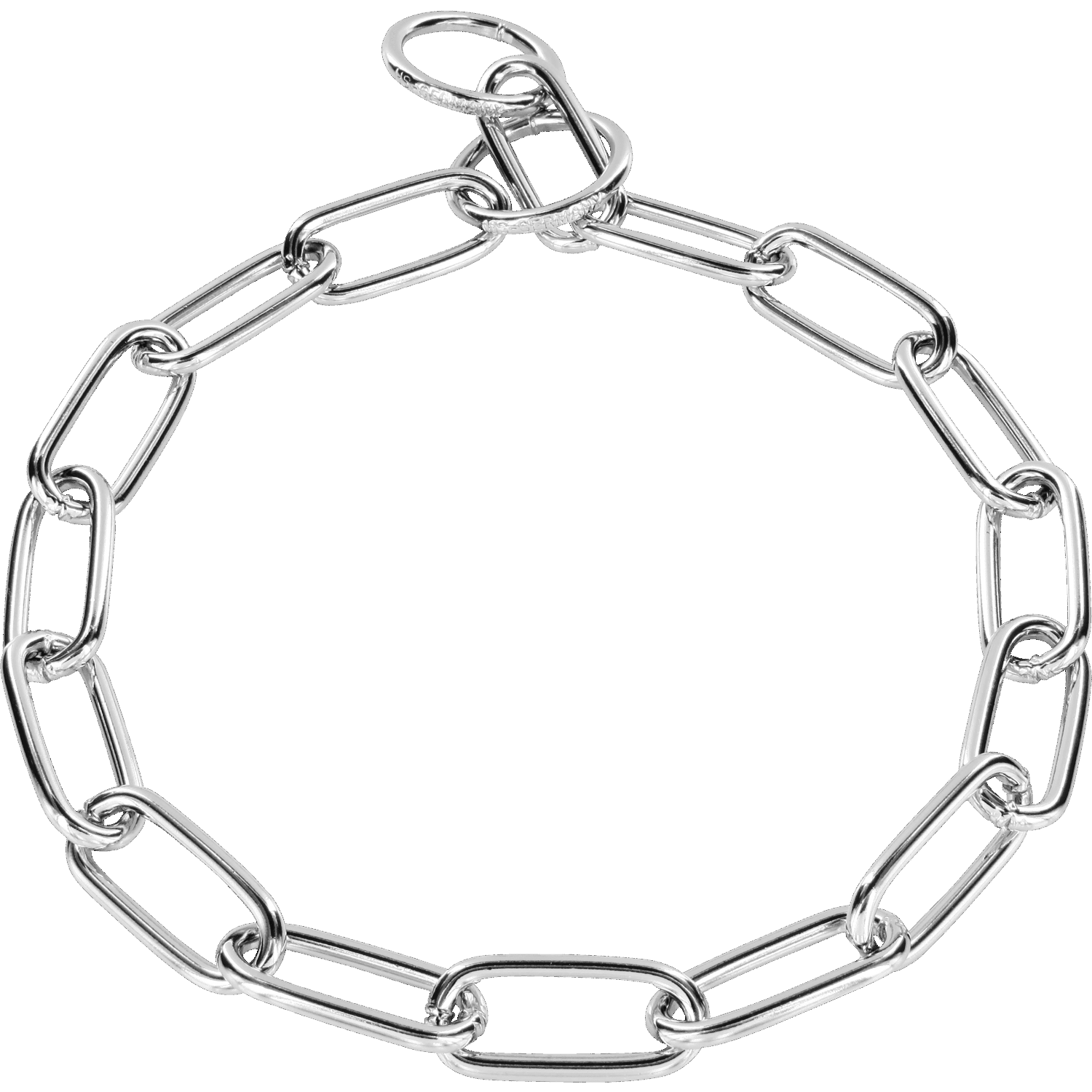 Collar, long links - Steel chrome-plated, 4.0 mm