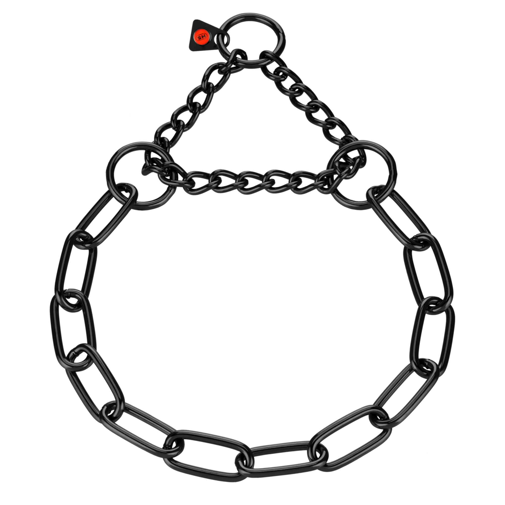 Halskette mit Zugbegrenzung Edelstahl Rostfrei schwarz 4 mm | 51682-57.png