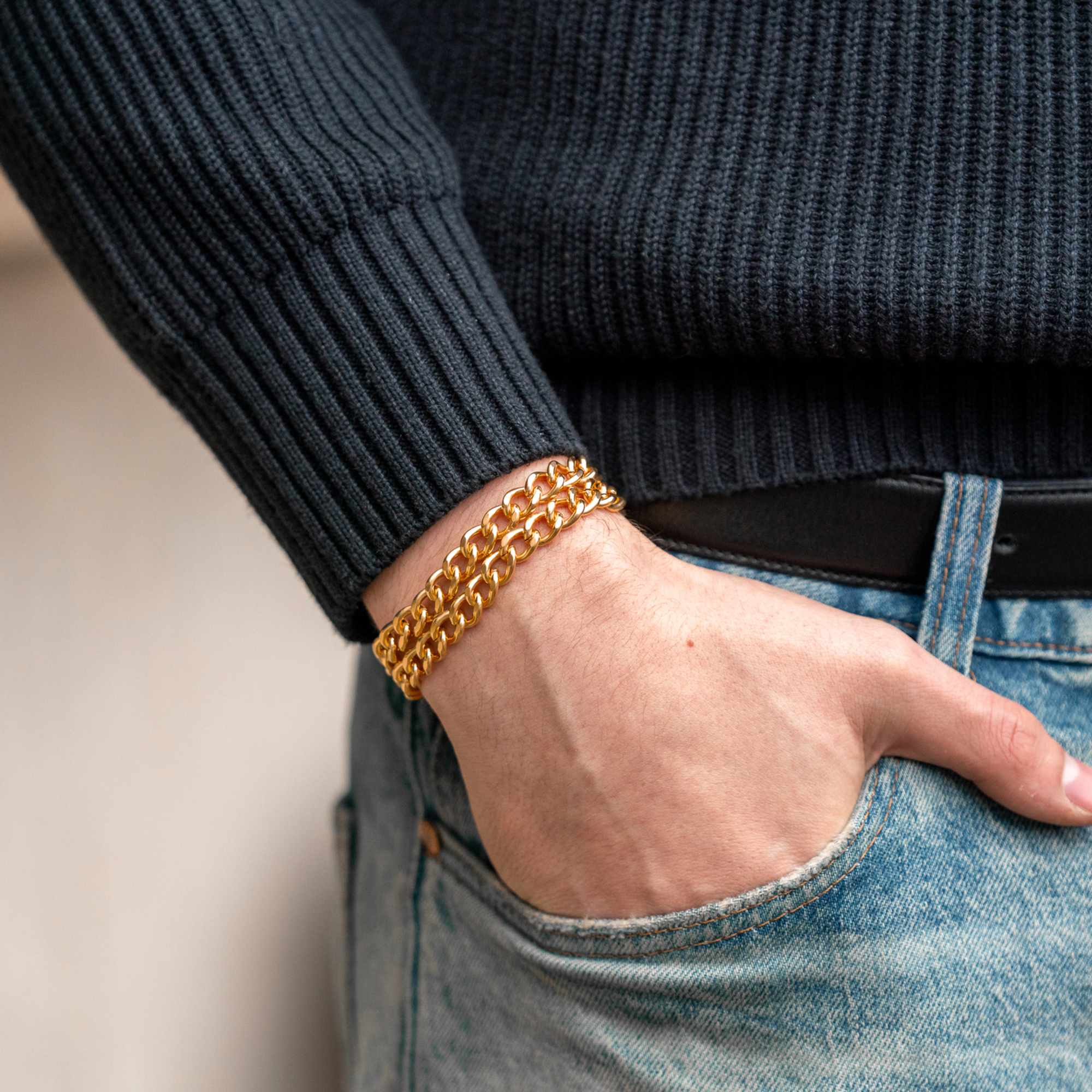 Armband 2 reihig Edelstahl roségold (18 Karat Hartvergoldung) | 5361002058_2.png