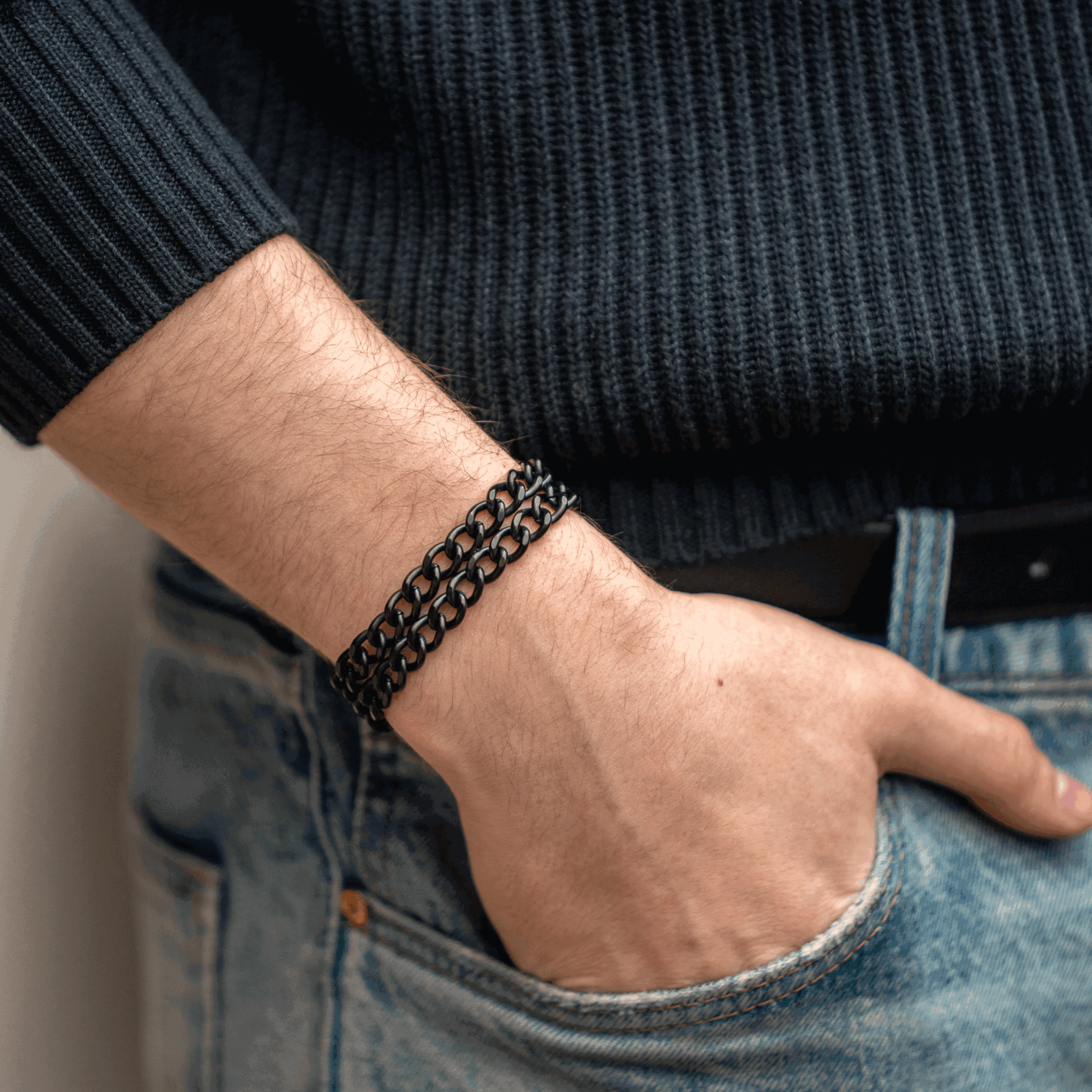 Armband 2 reihig Edelstahl schwarz mit Diamond Like Carbon Oberfläche | 5361002061_1.png | 1731103404