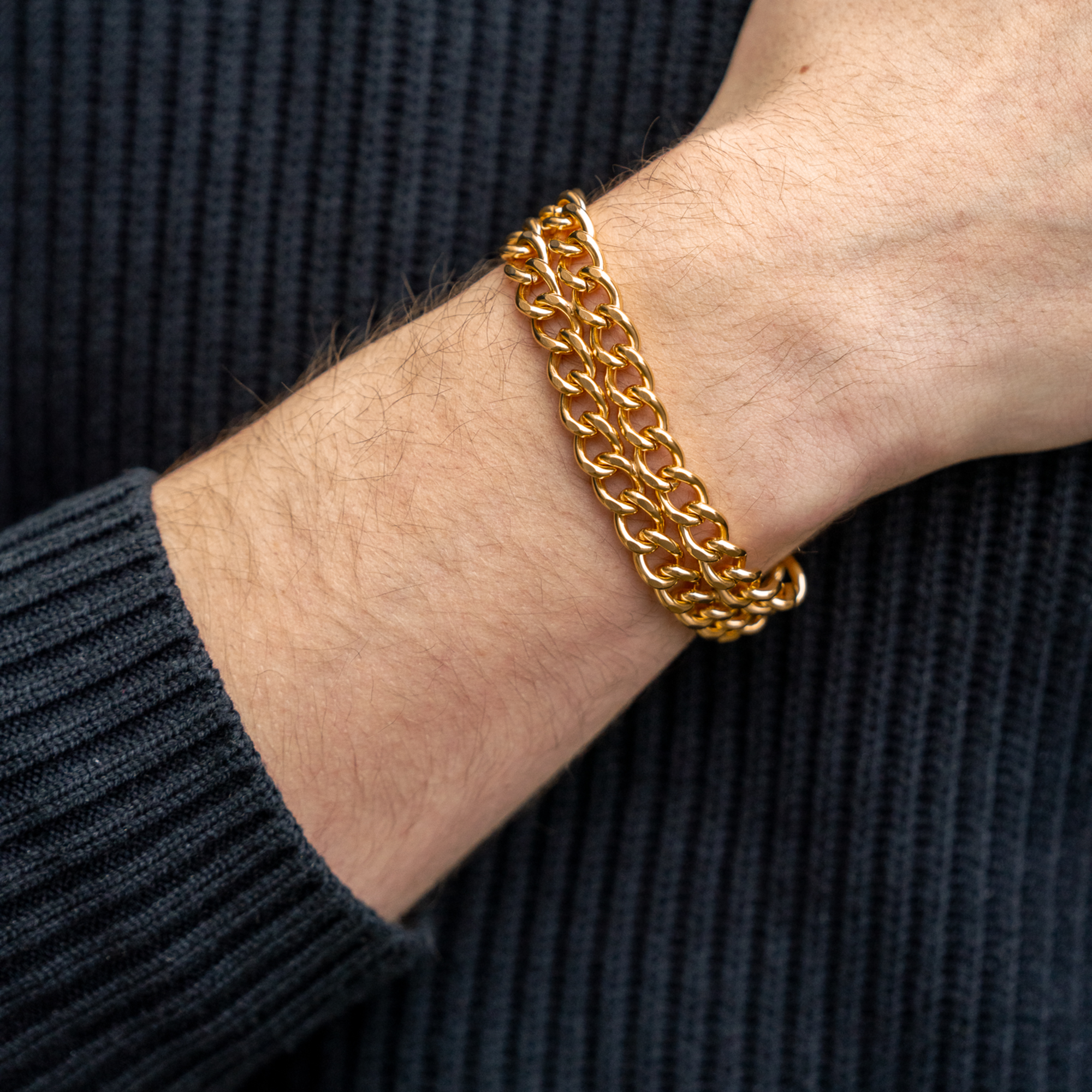Armband 2 reihig Edelstahl gold (18 Karat Hartvergoldung) | 5361002092_1.png