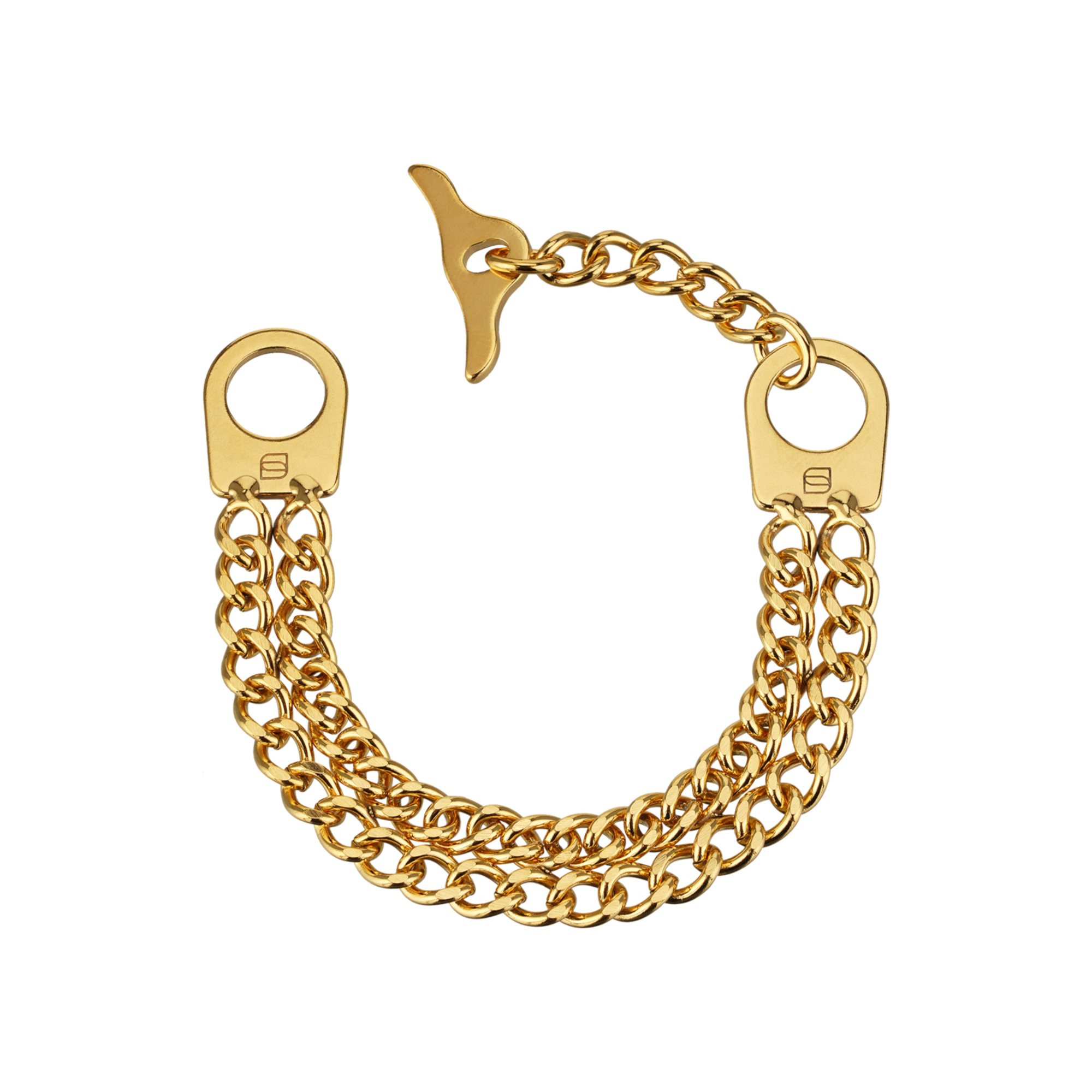 Damen Armband 2 reihig Edelstahl gold (18 Karat Hartvergoldung) | 5362001992.png