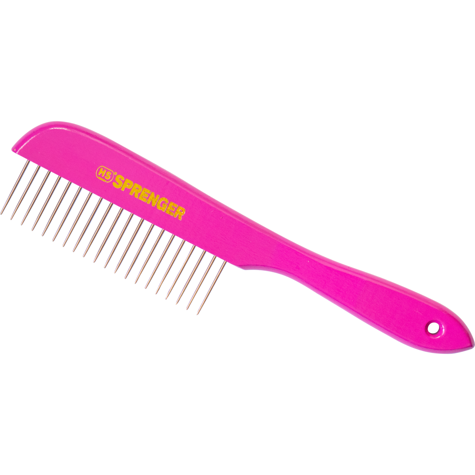 Hundekamm 230 x 25 mm 30 mm Stahlzinken Holz Pink | 5675010001.png