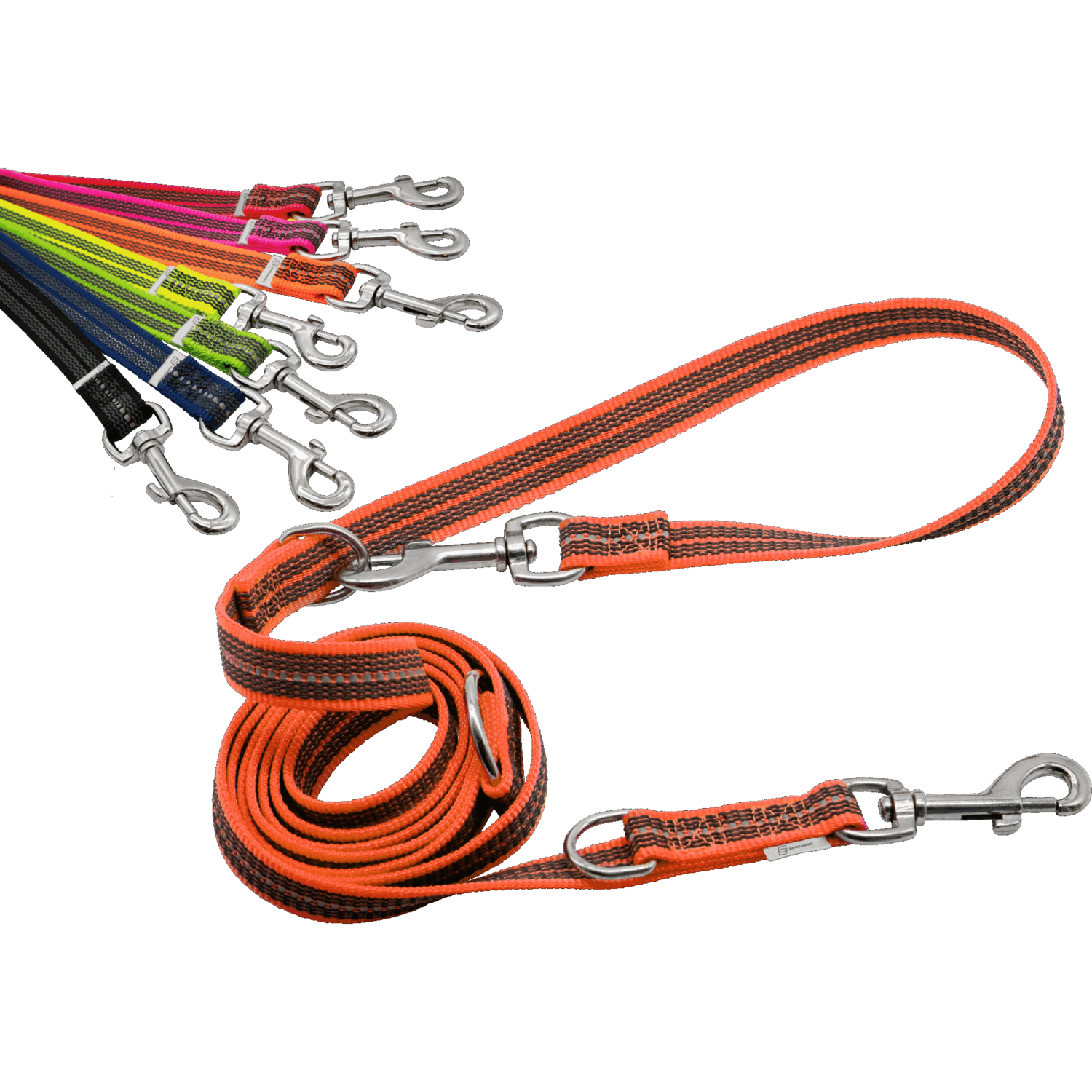 Gummierte Leine 3 fach verstellbar | 59230-4_rot.png