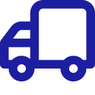 Icon Versandfahrzeug blau