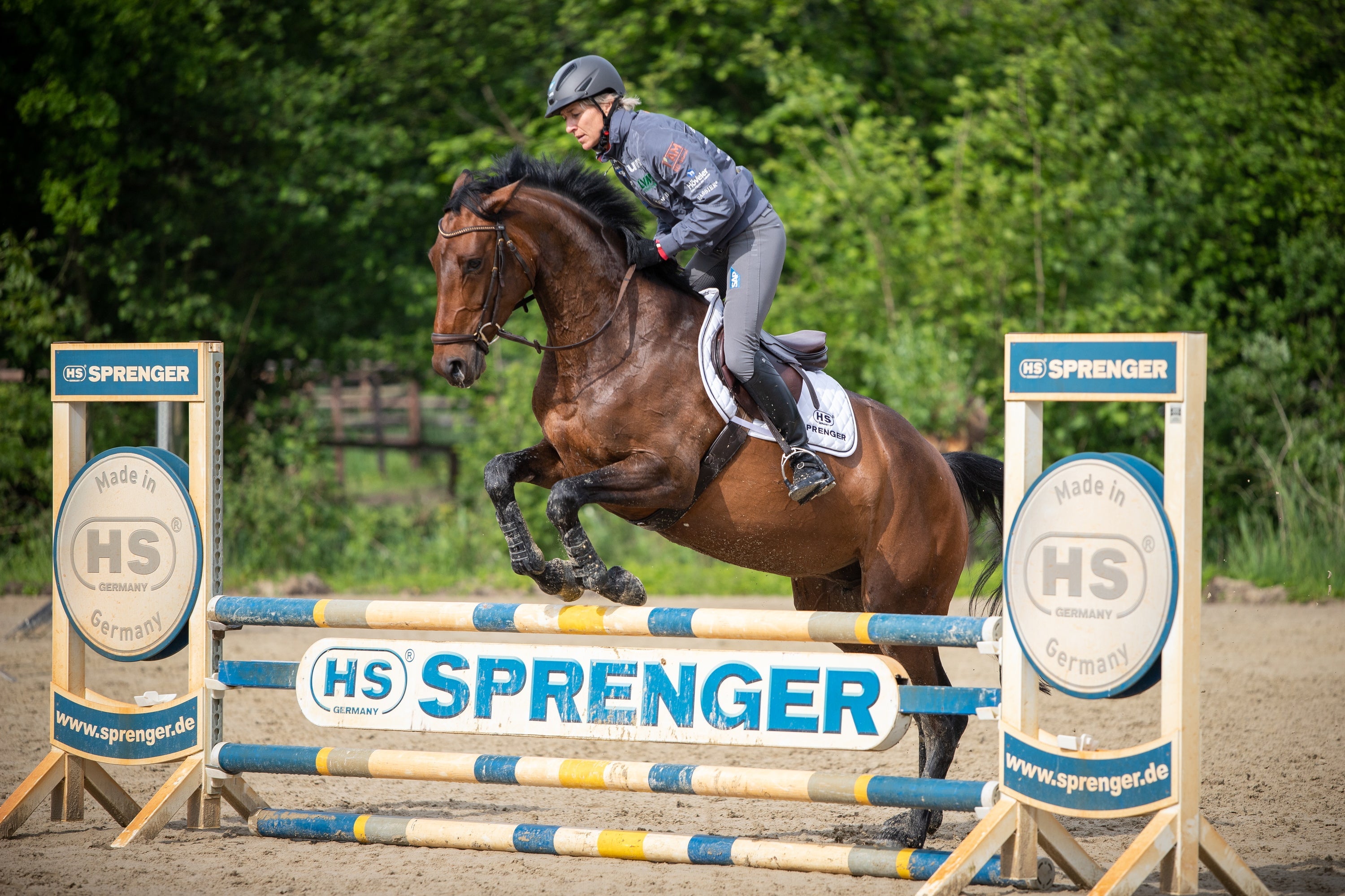 Ingrid Klimke bei Springreiten