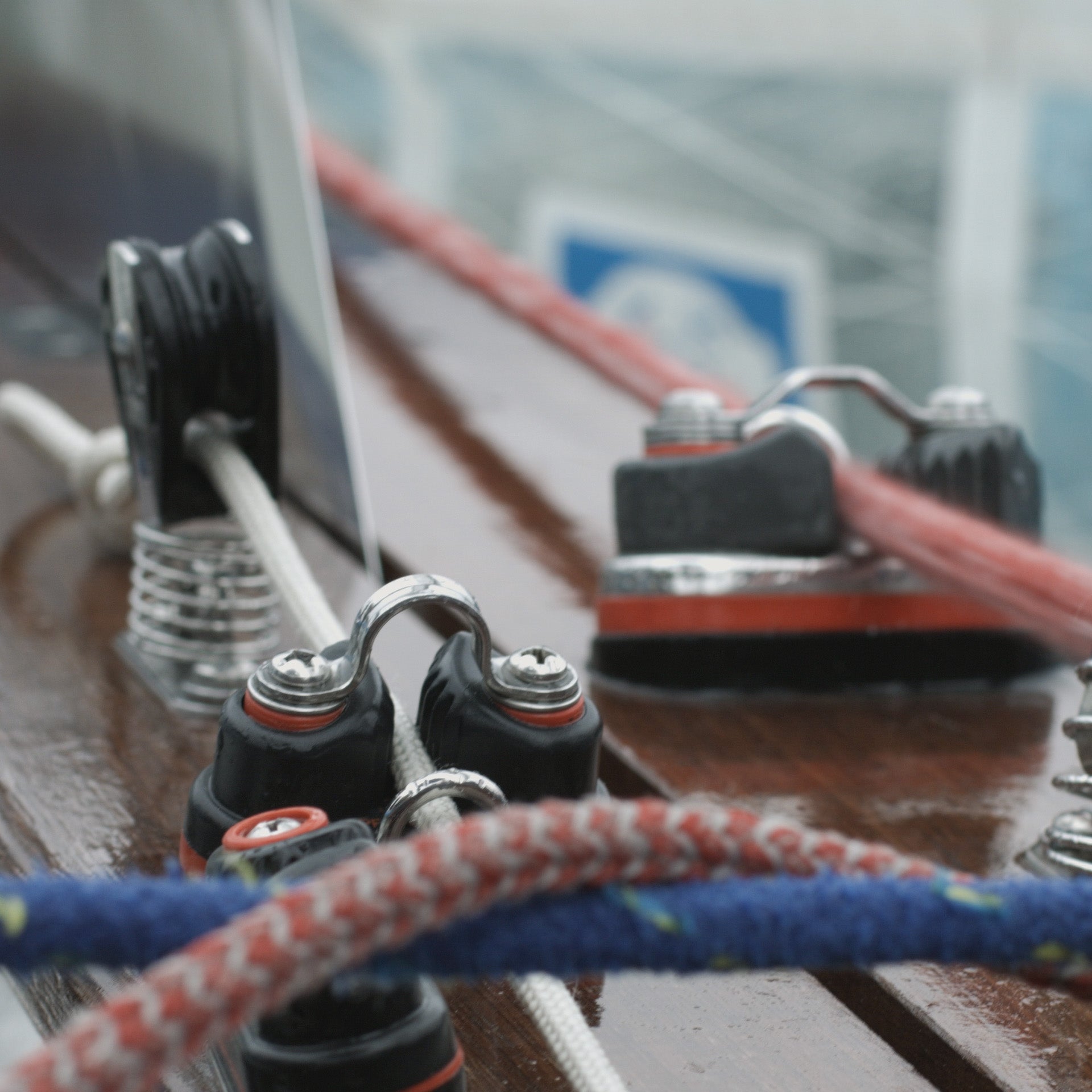 Schotklemmen auf dem Boot