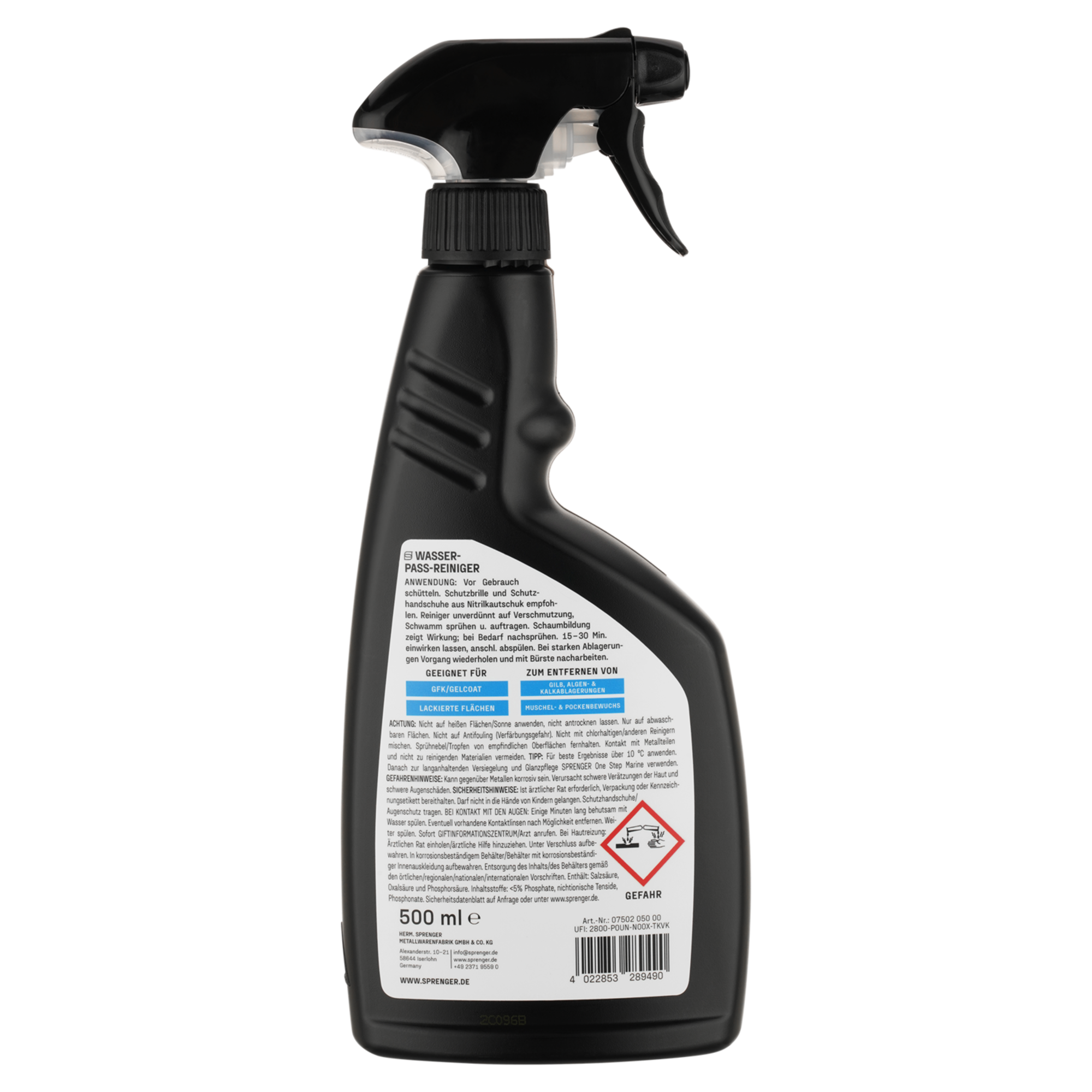 Sprenger Wasserpass Reiniger 500ml | 0750205000_Rueckseite.png