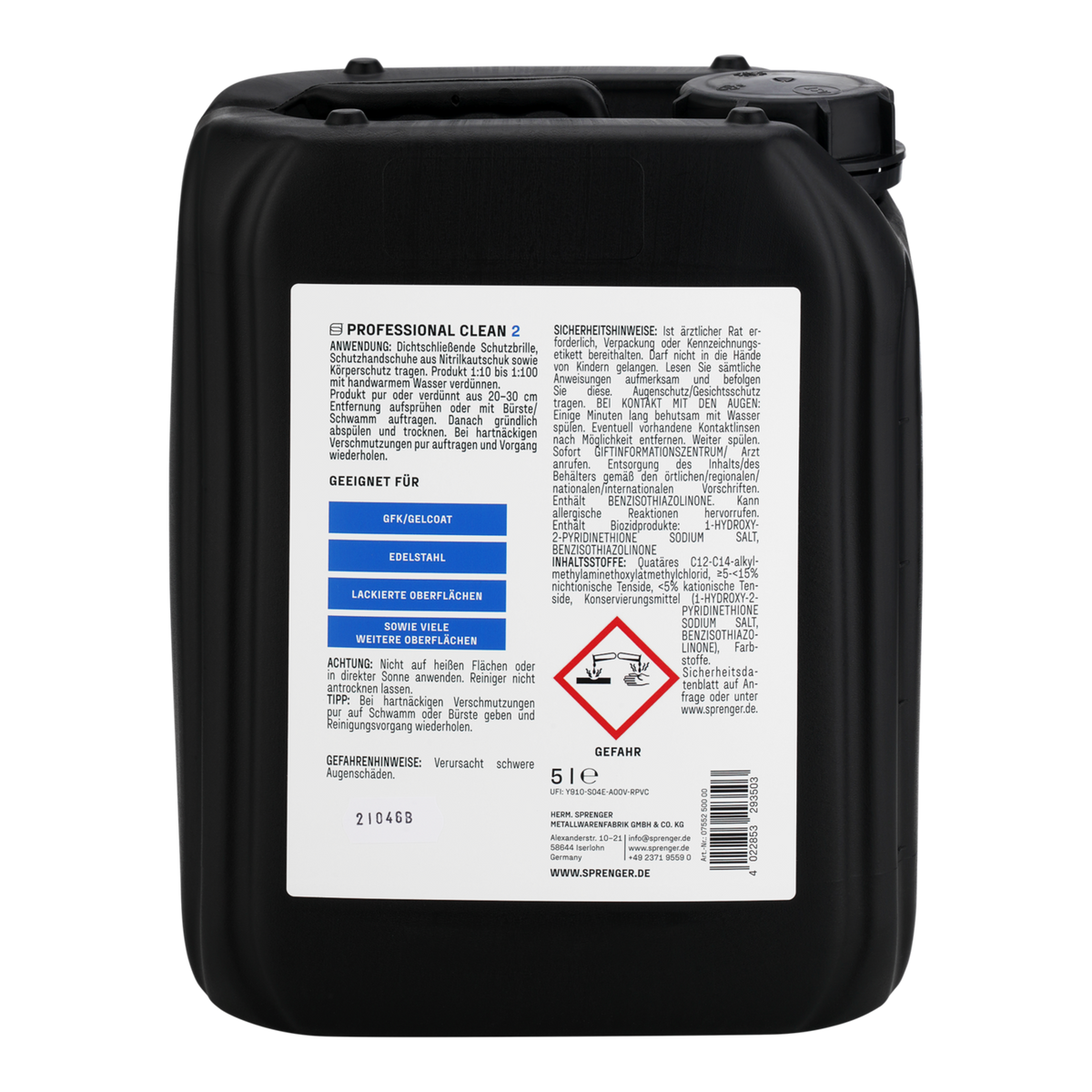 Sprenger Professional Clean 2 5l | 0755250000_2.png