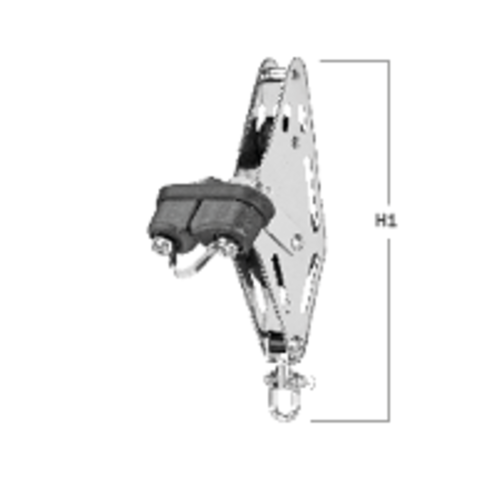 Großschotblock Gleitlager 12 mm 2 Rollen Violinblock Wirbel Schotklemme | 3505219255.png